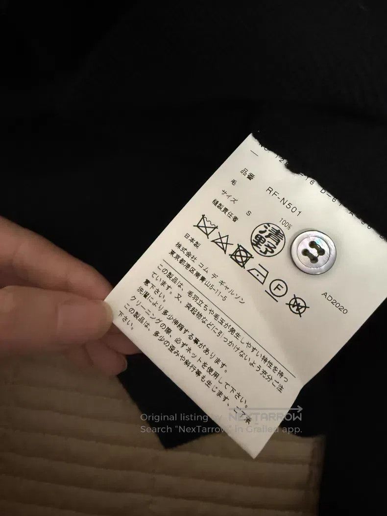 Comme des Garcons Comme des Garcons Black Wool Cardigan Size S / US 4 / IT 40 - 8 Thumbnail