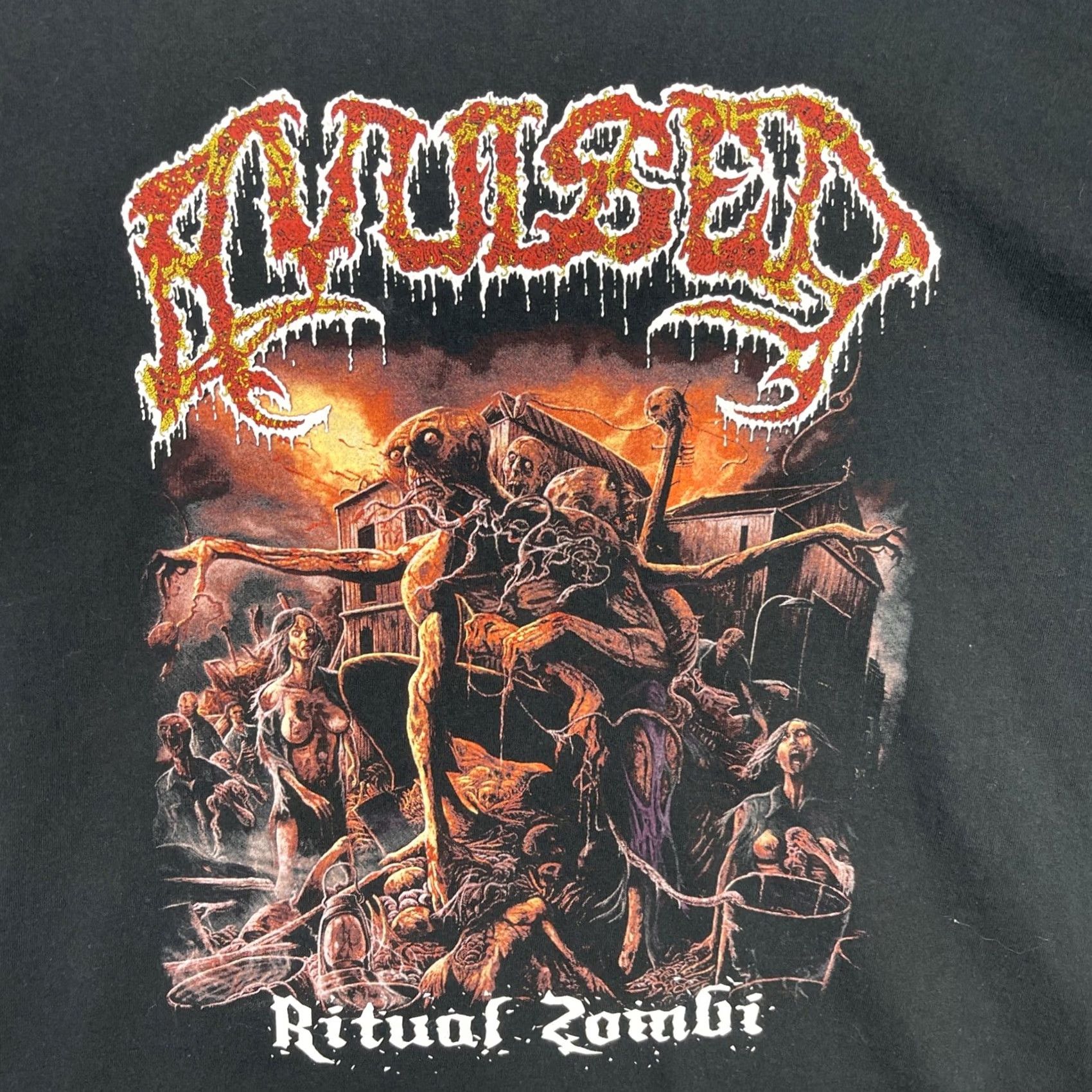 Gildan Avulsed Shirt Mens 2XL Black Ritual Zombie Death Metal Band Sevared Records Shirt Size US XXL / EU 58 / 5 - 4 Thumbnail