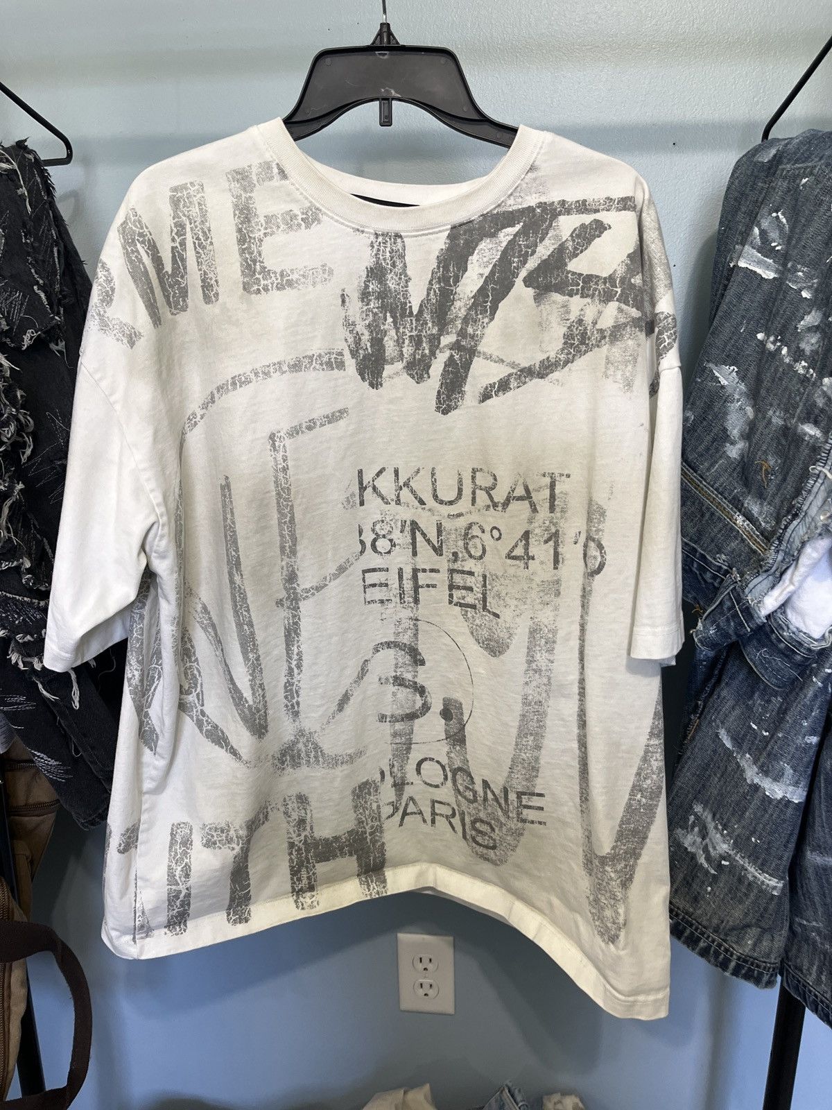 image of No Faith Studios Stussy Collab Tee in White, Men's (Size XL)