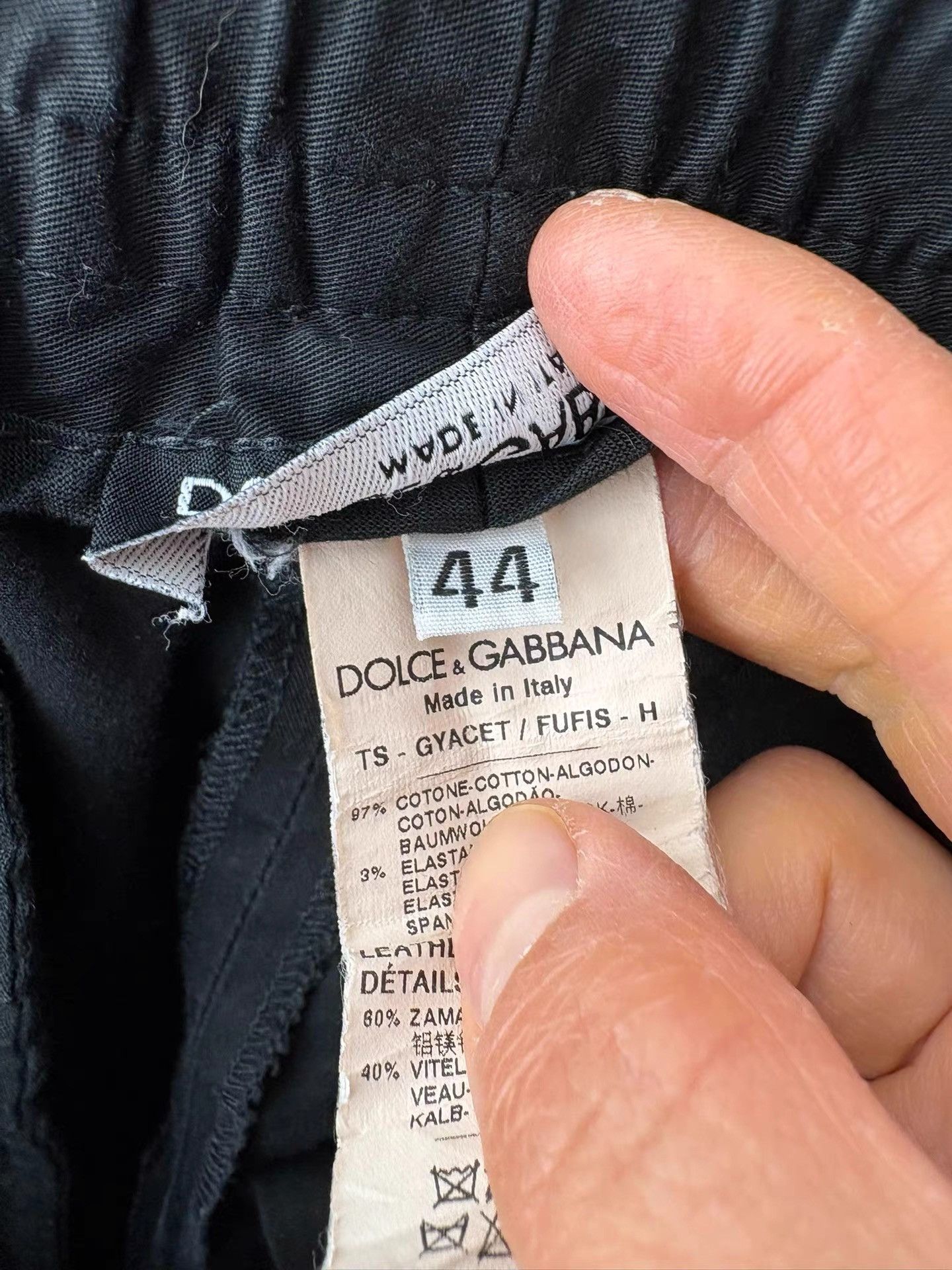 Dolce & Gabbana Dolce&Gabbana Men's Black Casual Pants K29 Size US 28 / EU 44 - 7 Thumbnail