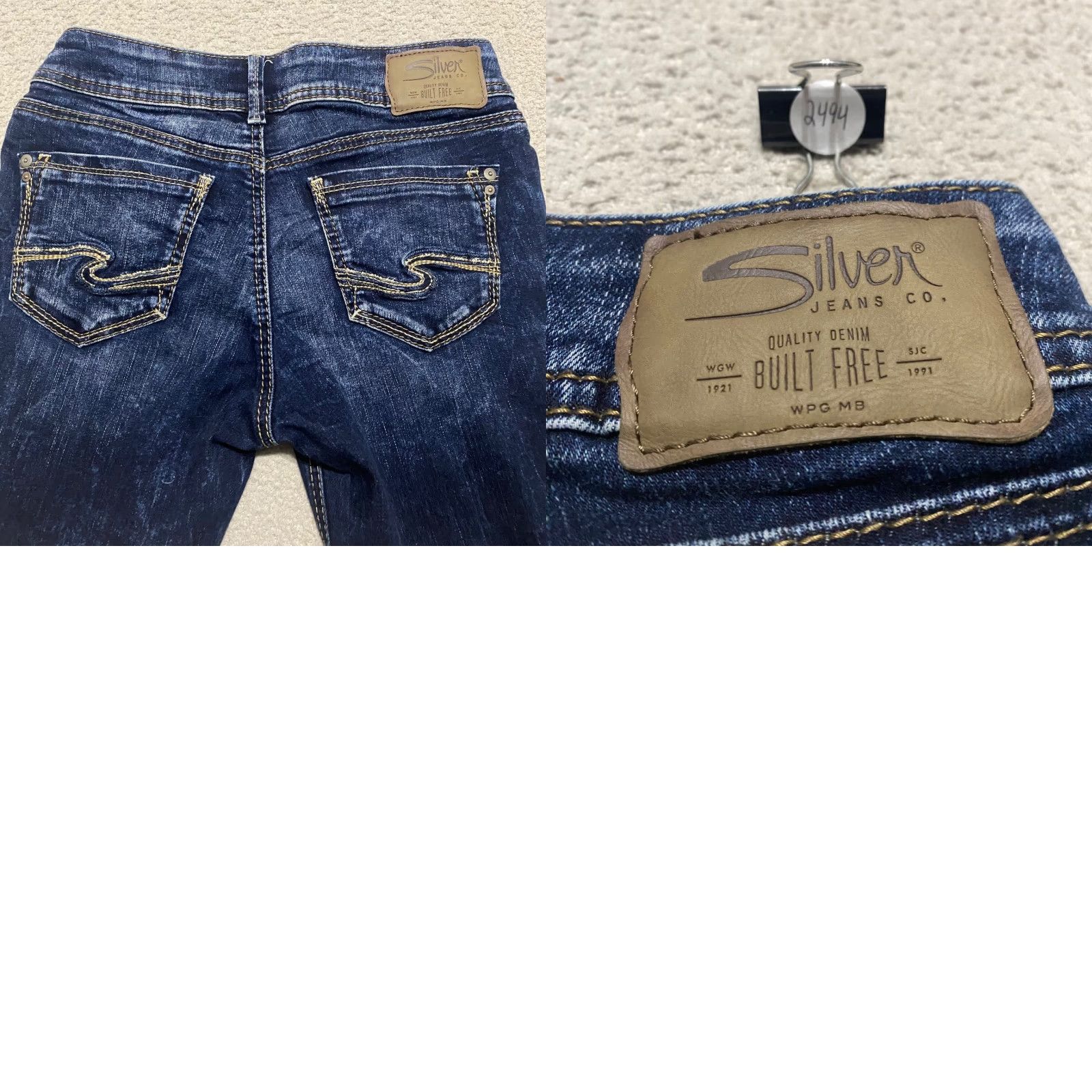 Silver Jeans Co. Silver Jeans Womens sz 28 Blue Denim Dark Wash Low Rise Suki Skinny Crop Size 28" / US 6 / IT 42 - 9 Thumbnail