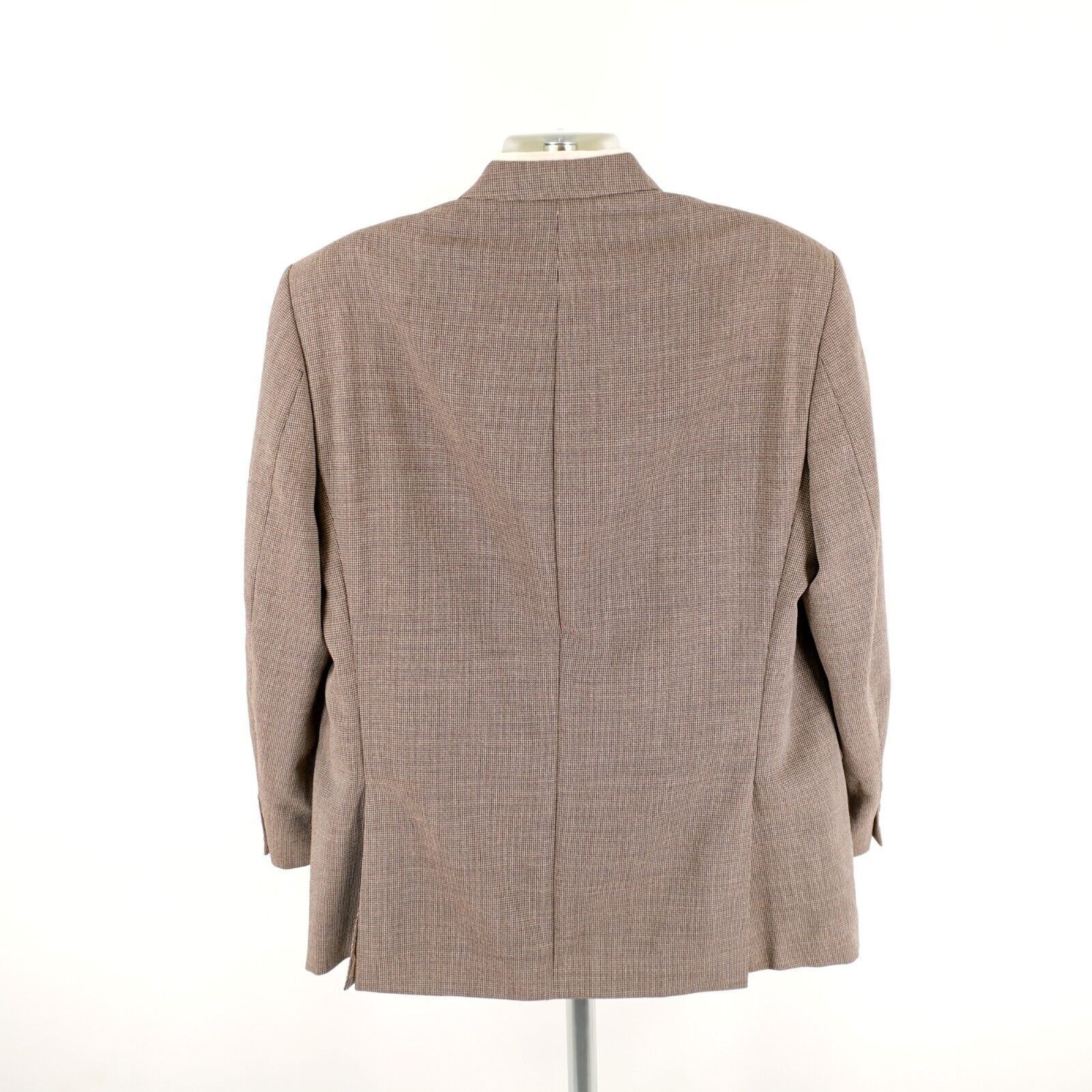 Calvin Klein Calvin Klein Brown Cream Gray Check Textured Wool Blend 3 Bu Size 44R - 7 Thumbnail