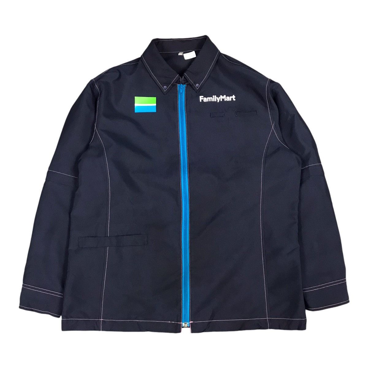 Japanese Brand FAMILY MART JAPAN ZIPPER UNIFORM JACKET Size US M / EU 48-50 / 2 - 1 Thumbnail