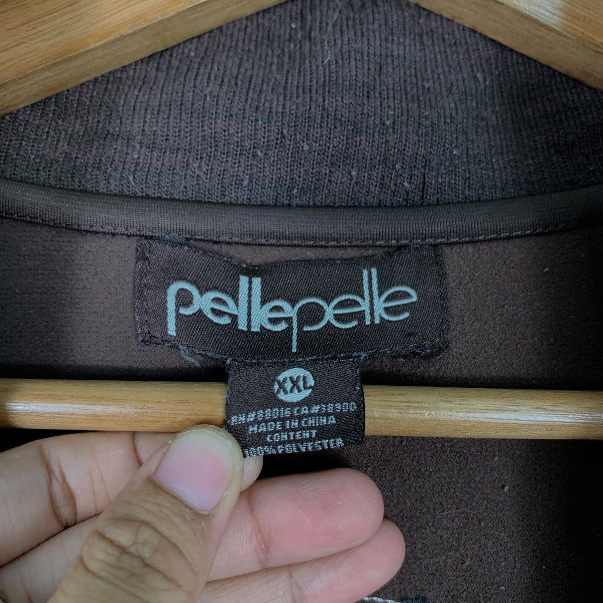 Japanese Brand PELLEPELLE MARCBUCHANAN Big Logo Sweater Jacket #0104-C6 Size US XXL / EU 58 / 5 - 18 Thumbnail