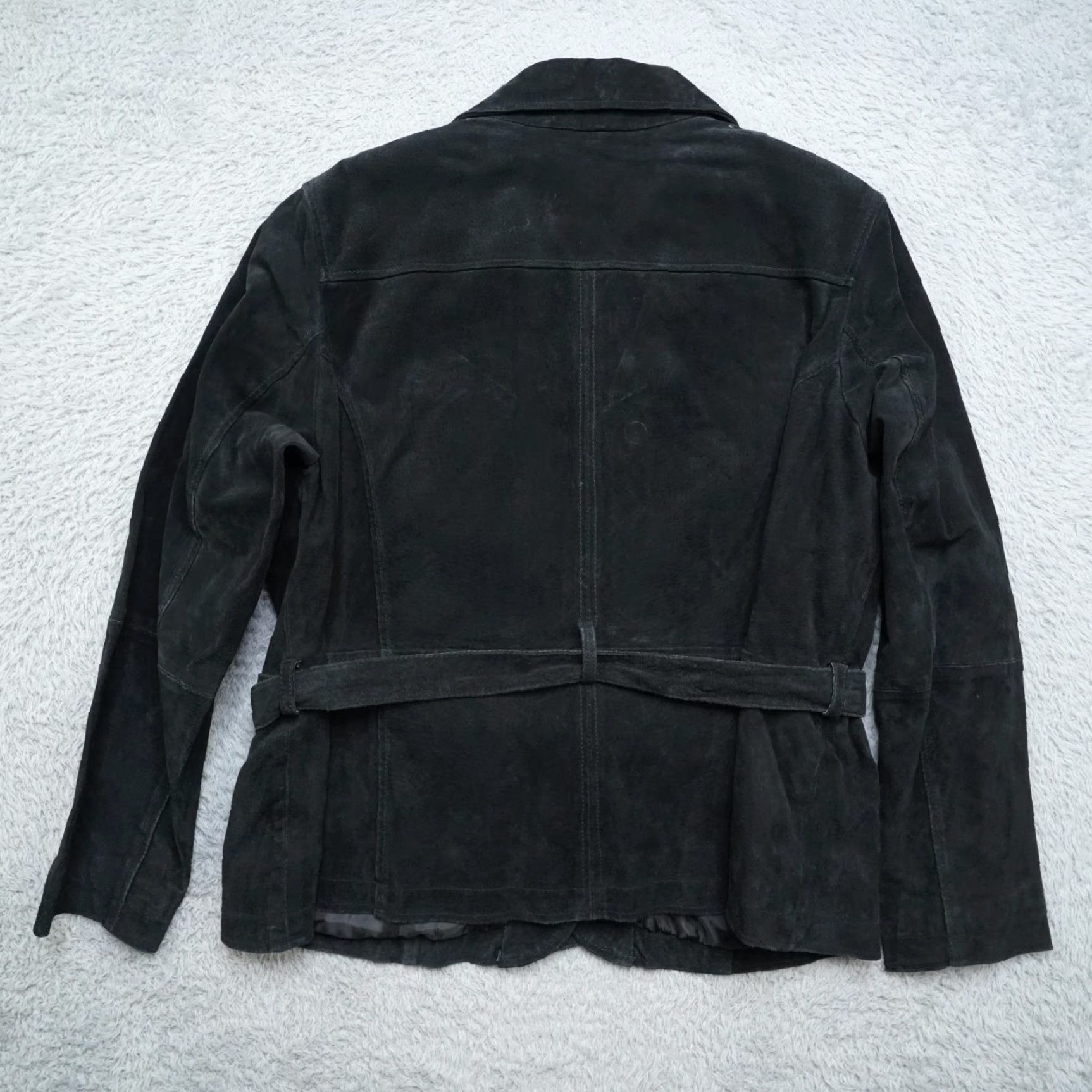 Vintage Relativity Leather Jacket Womens 2X Black Belted Western Button - Coat - Jacket - Women - 2X - Black - Belted Western Style Size XXL / US 16-18 / IT 52-54 - 2 Thumbnail
