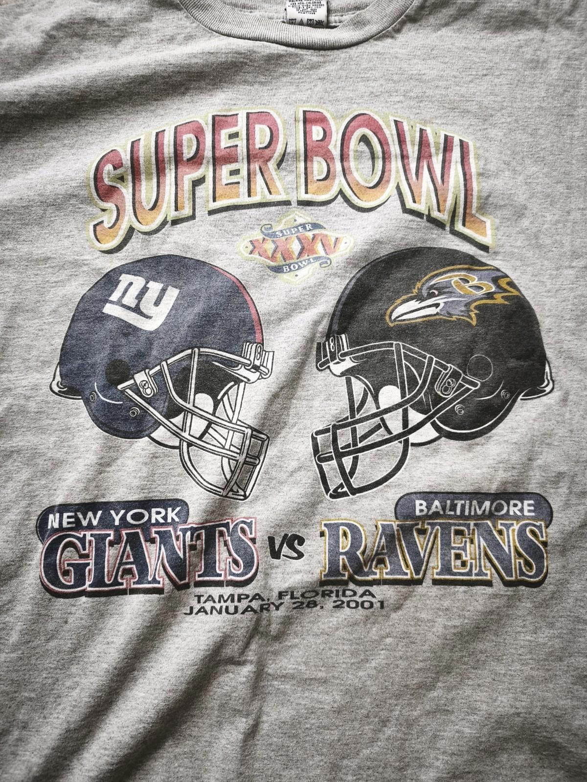 Other Vintage Super Bowl 35 Ravens New York Giants t-shirt XL Size ONE SIZE - 2 Thumbnail
