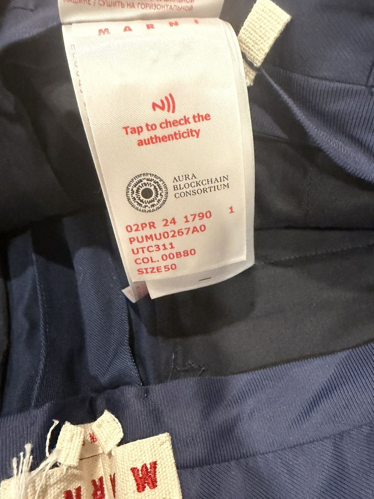 Marni Marni Blue Organic Gabardine Trousers Size US 40 / EU 56 - 7 Thumbnail