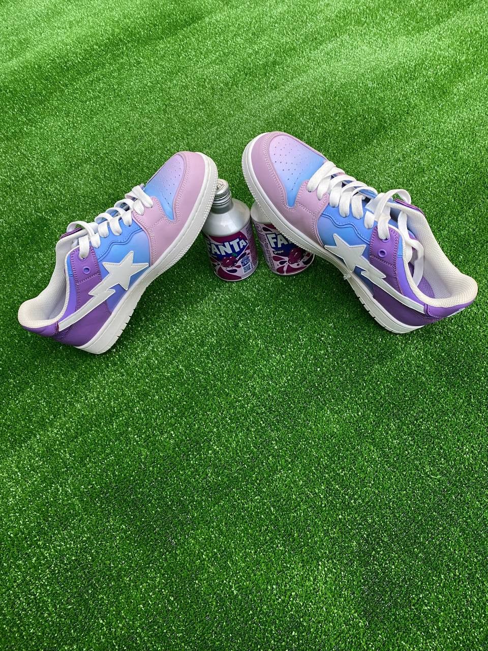 Bape Bape A Bathing Ape SK8 Sneakers Purple/Light Blue Bape Sta Size US 9 / EU 42 - 6 Thumbnail