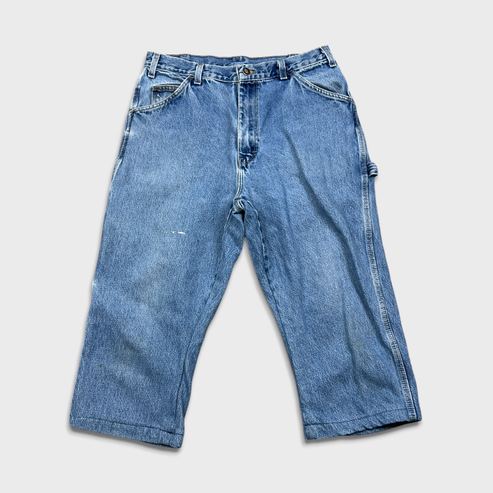 Dickies × Vintage Dickies Shorts 32x19 Hemmed Workwear Baggy Denim Jeans Pants Size US 32 / EU 48 - 1 Thumbnail