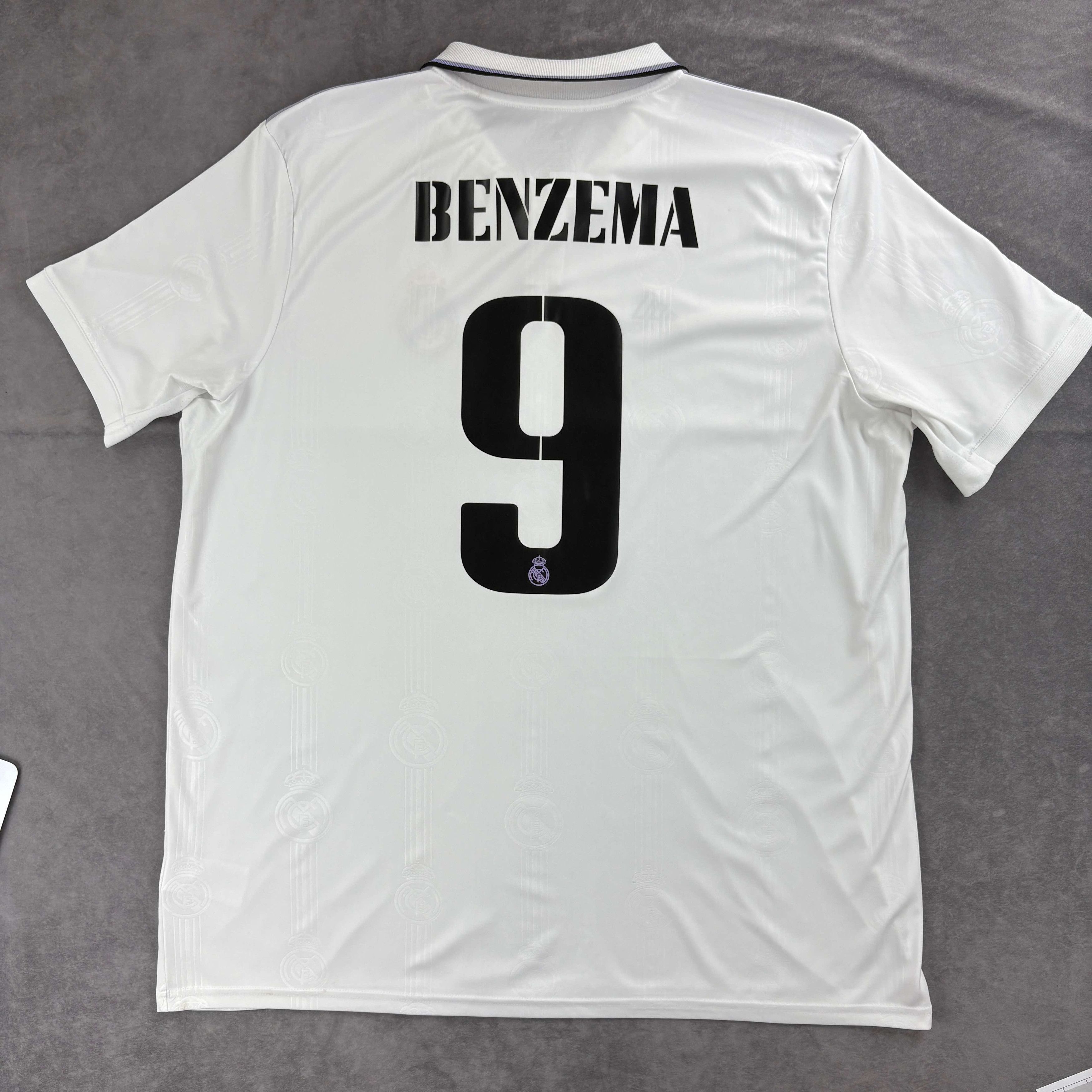 Adidas Real Madrid 2022-23 Adidas home Benzema football jersey XXL Size US XXL / EU 58 / 5 - 1 Thumbnail