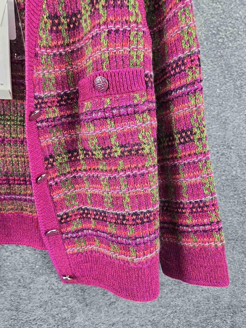 Chanel Chanel Floral checkered cardigan jacket Size S / US 4 / IT 40 - 6 Thumbnail