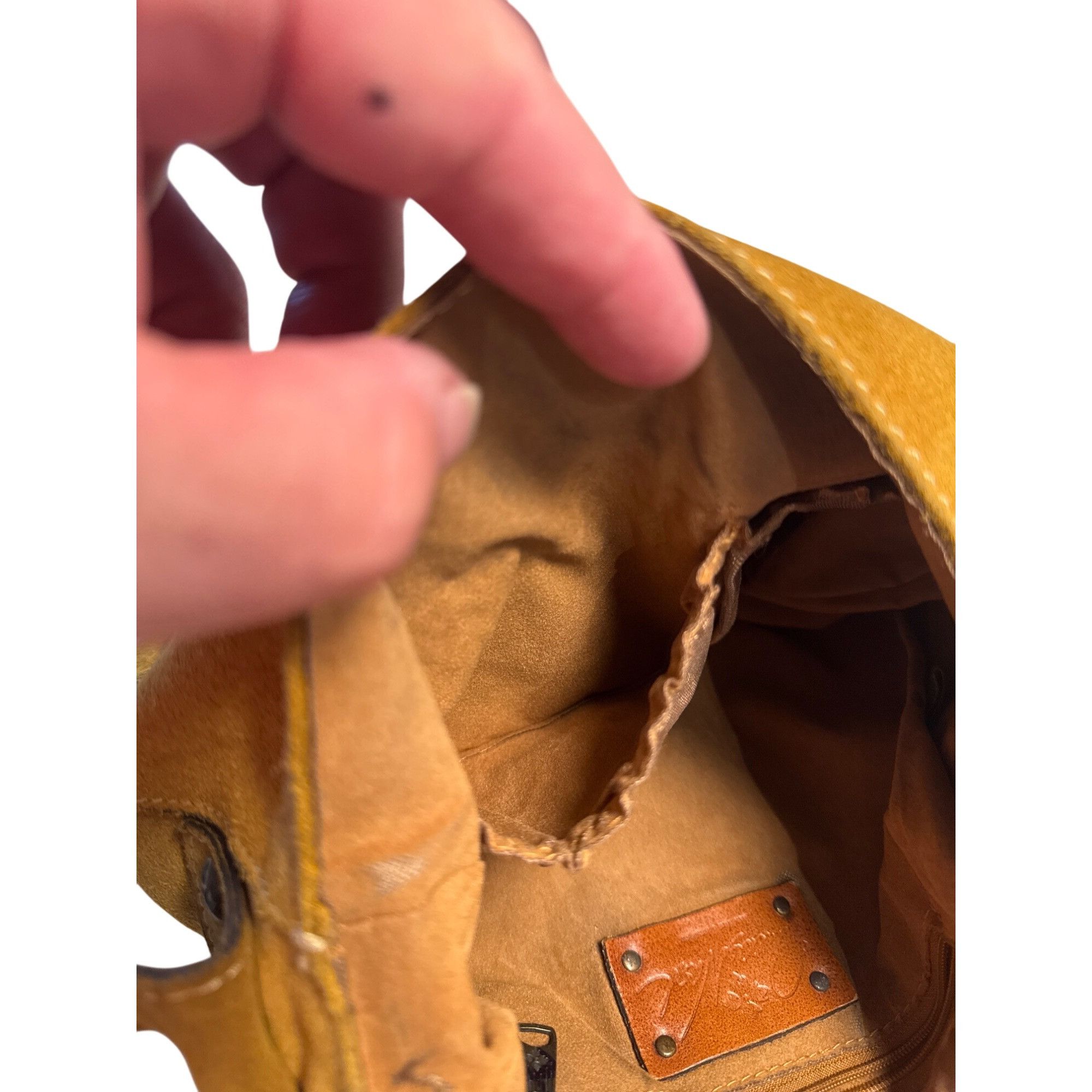 Patricia Nash Patricia Nash Womens Brown Leather Suede Hobo Shoulder Bag S Size ONE SIZE - 12 Thumbnail