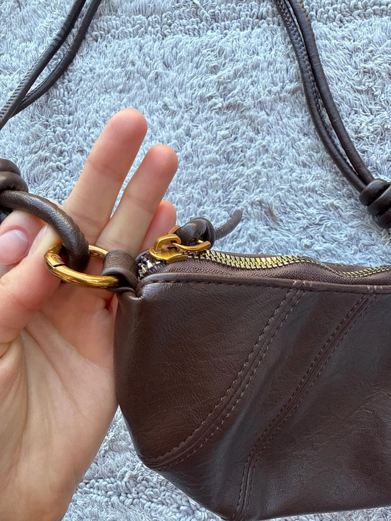 Vintage Retro Splicing Leather Crossbody Bag Size ONE SIZE - 3 Thumbnail