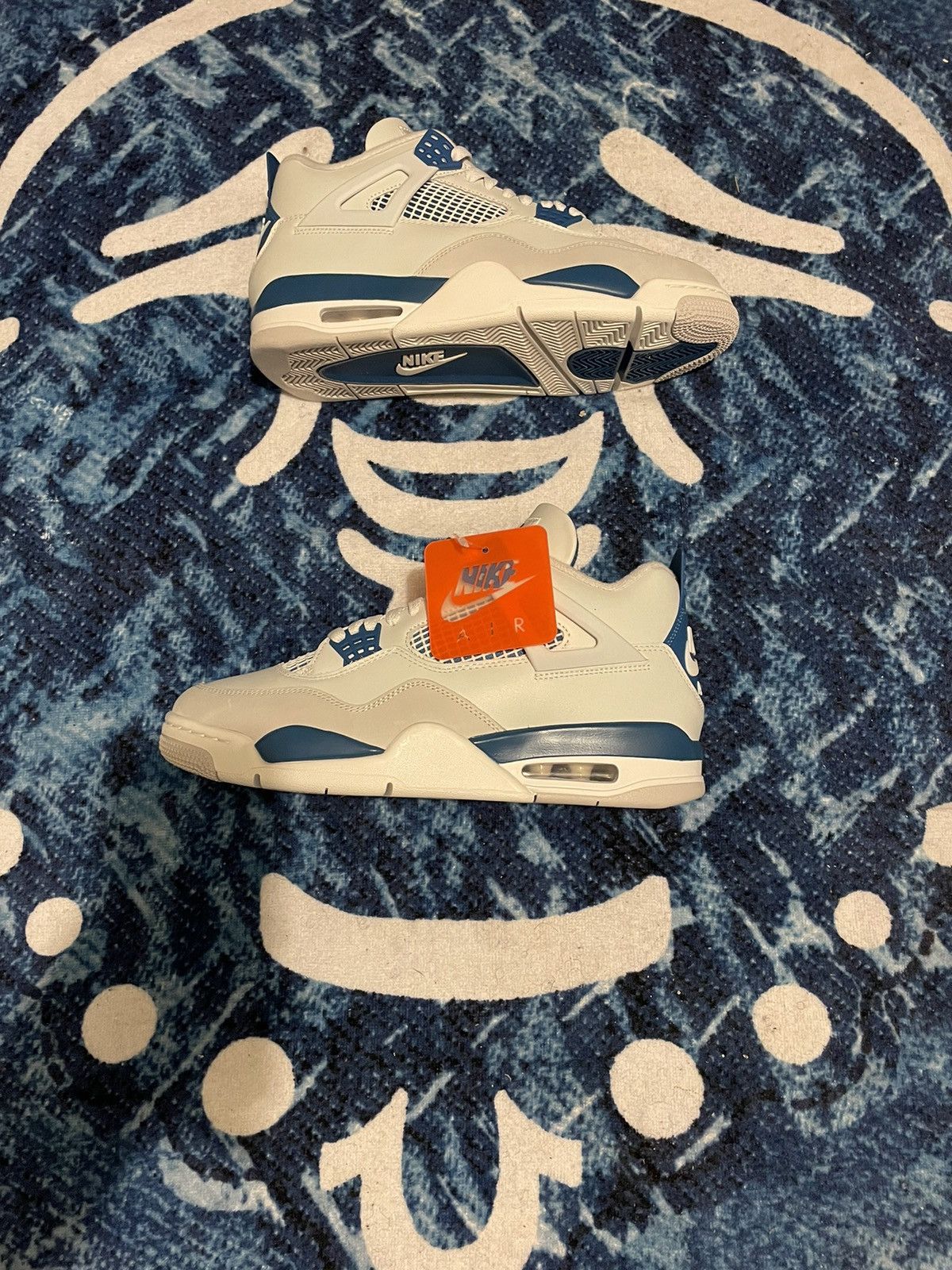 image of Jordan Nike Air Jordan 4 Retro Military Blue Shoes, Men's (Size 10)