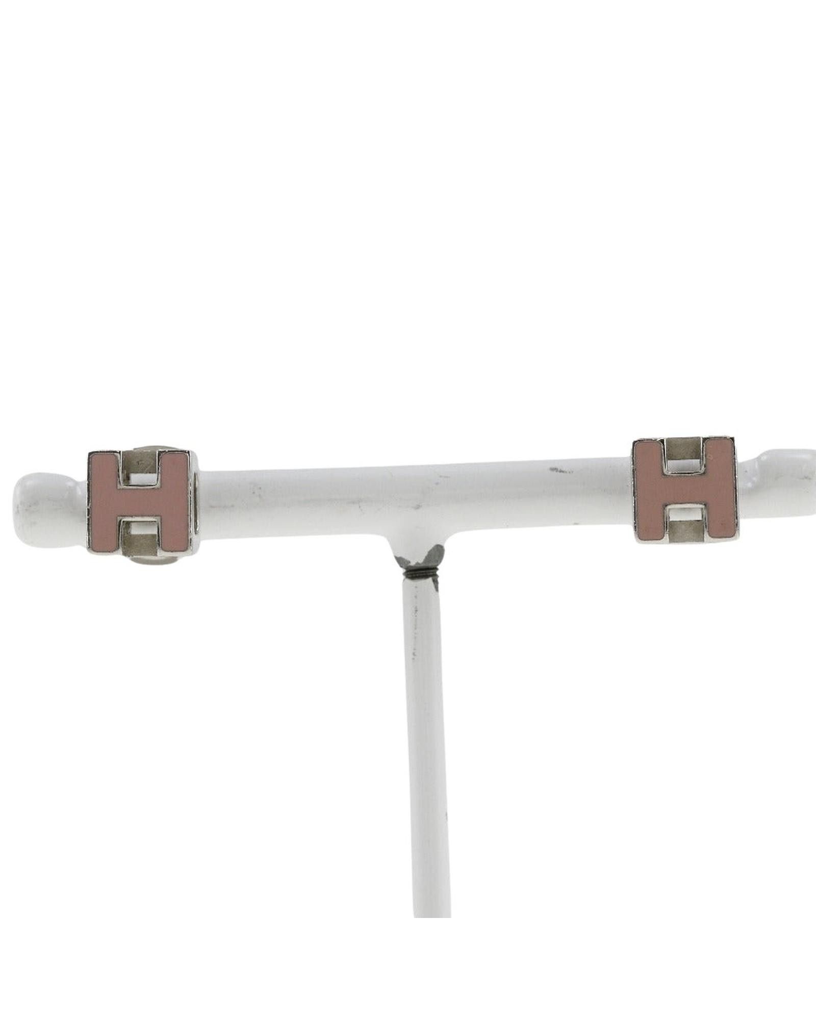 image of Hermes Sophisticated Silver Metal Pierced Earrings, Women's