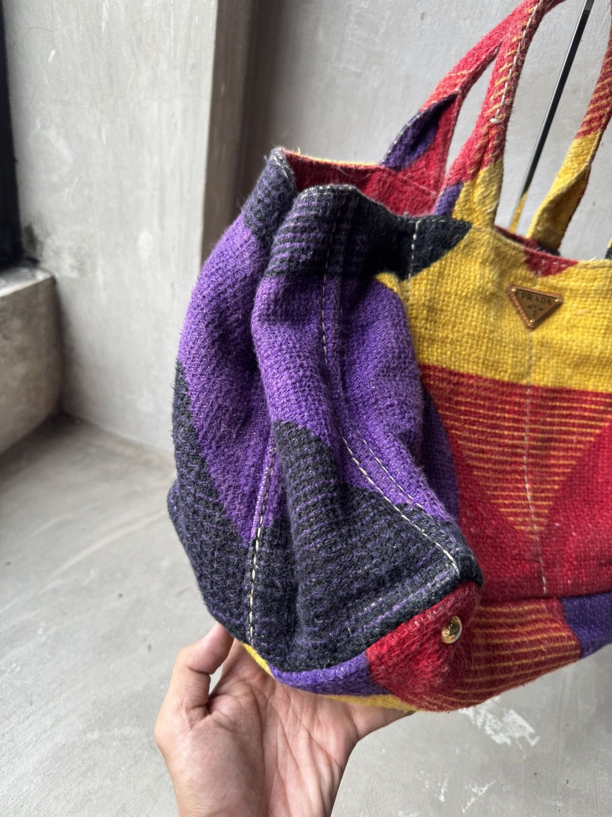 Prada Prada multicolor knitted totebag Size ONE SIZE - 5 Thumbnail