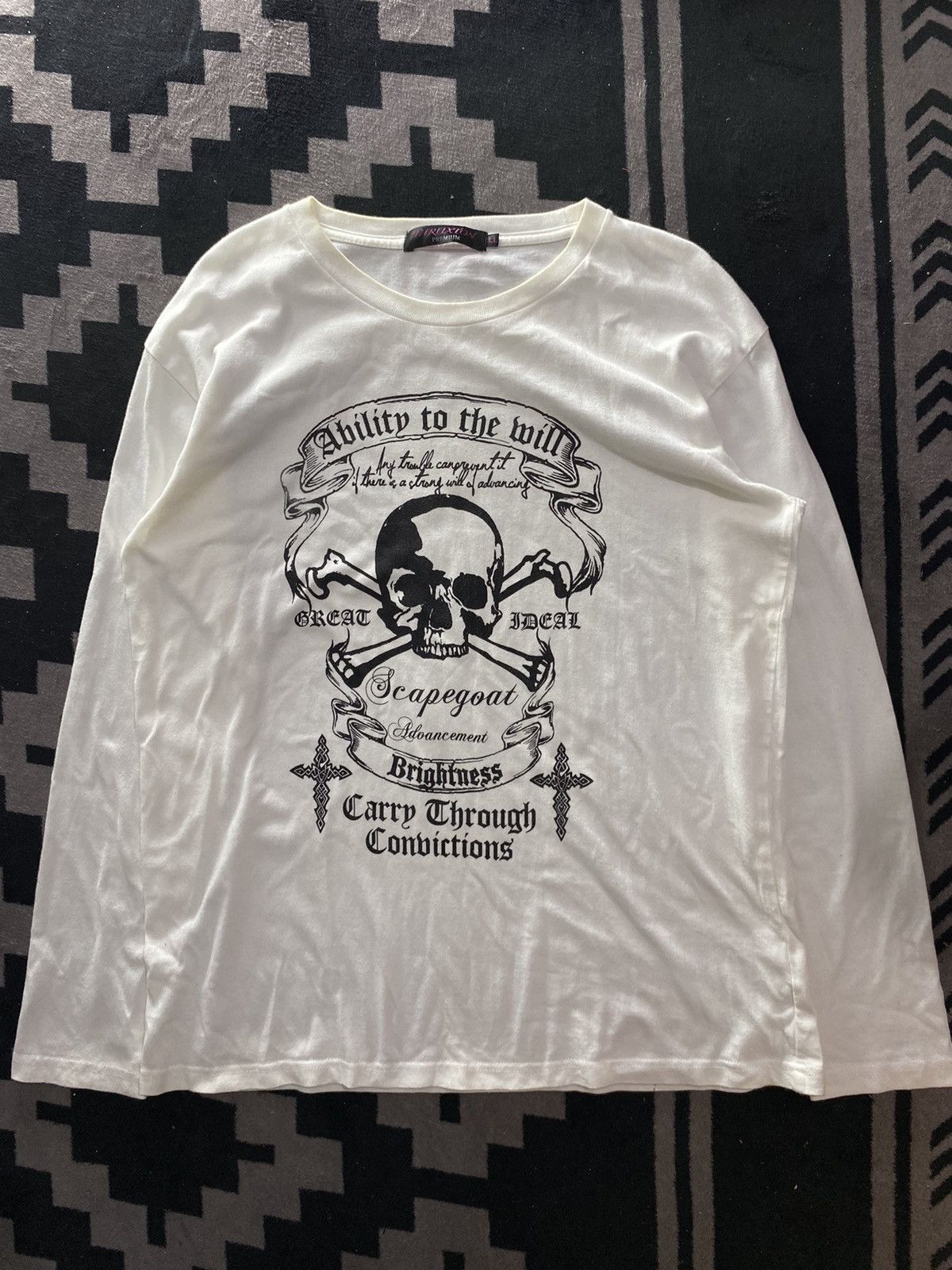 If Six Was Nine × Japanese Brand Thruxton poem skull longsleeve tshirt Size US L / EU 52-54 / 3 - 1 Thumbnail