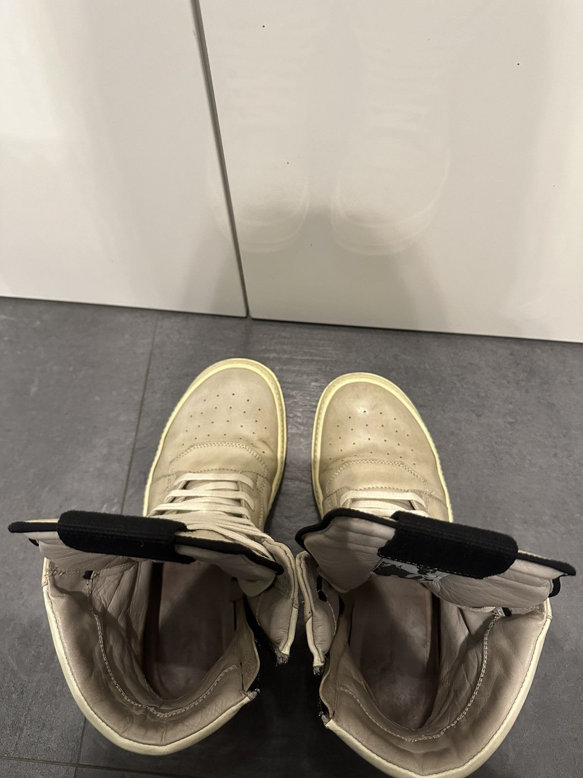 Rick Owens rick owens geobasket sneakers fw16 mastodon pearl beige Size US 9 / IT 39 - 6 Thumbnail
