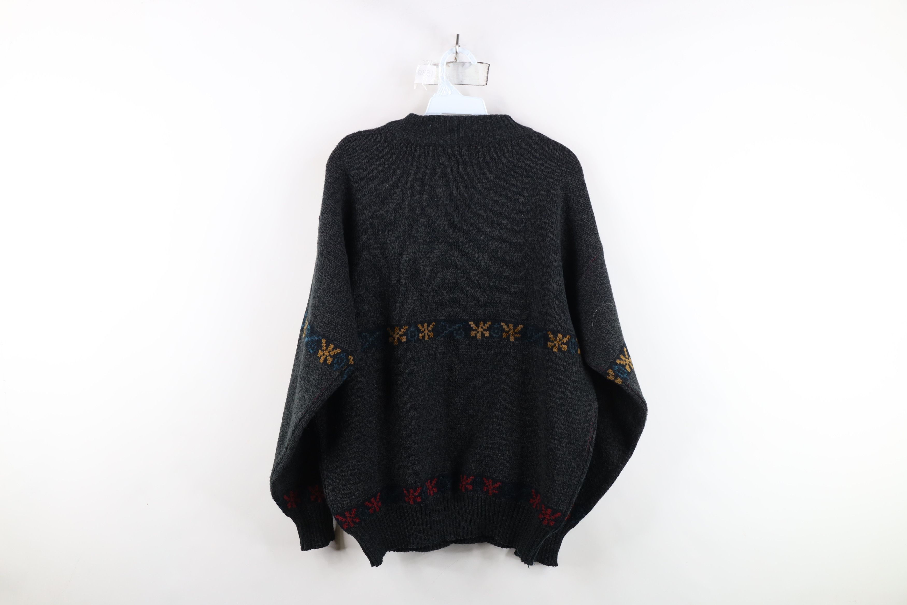 Vintage Vintage 90s Streetwear Fair Isle Knit Crewneck Sweater Size US L / EU 52-54 / 3 - 7 Thumbnail