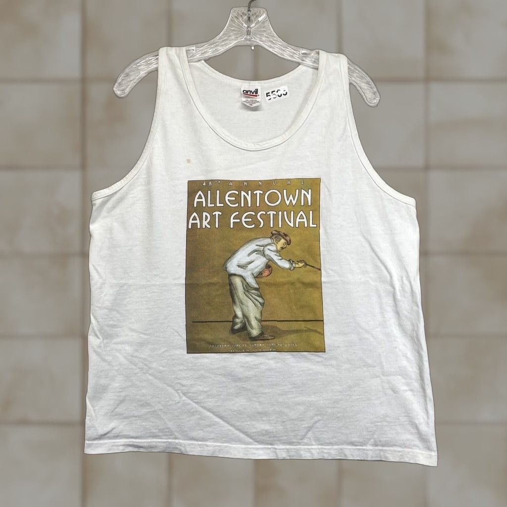 Vintage Vintage Festival Men’s T-Shirt Graphic Print Art Festival 2005 Summer White M Size US M / EU 48-50 / 2 - 1 Thumbnail