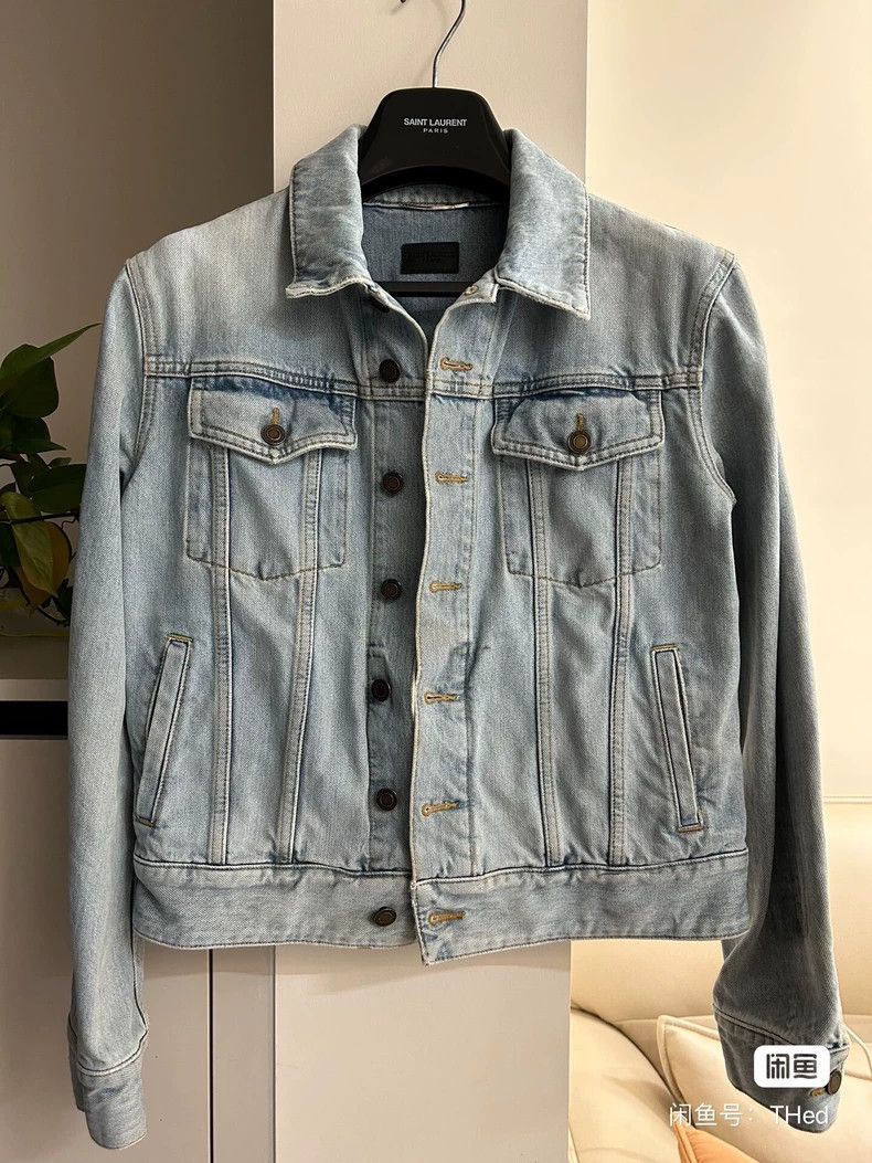 Saint Laurent Paris Saint Laurent Distressed Denim Jacket Size US S / EU 44-46 / 1 - 1 Thumbnail