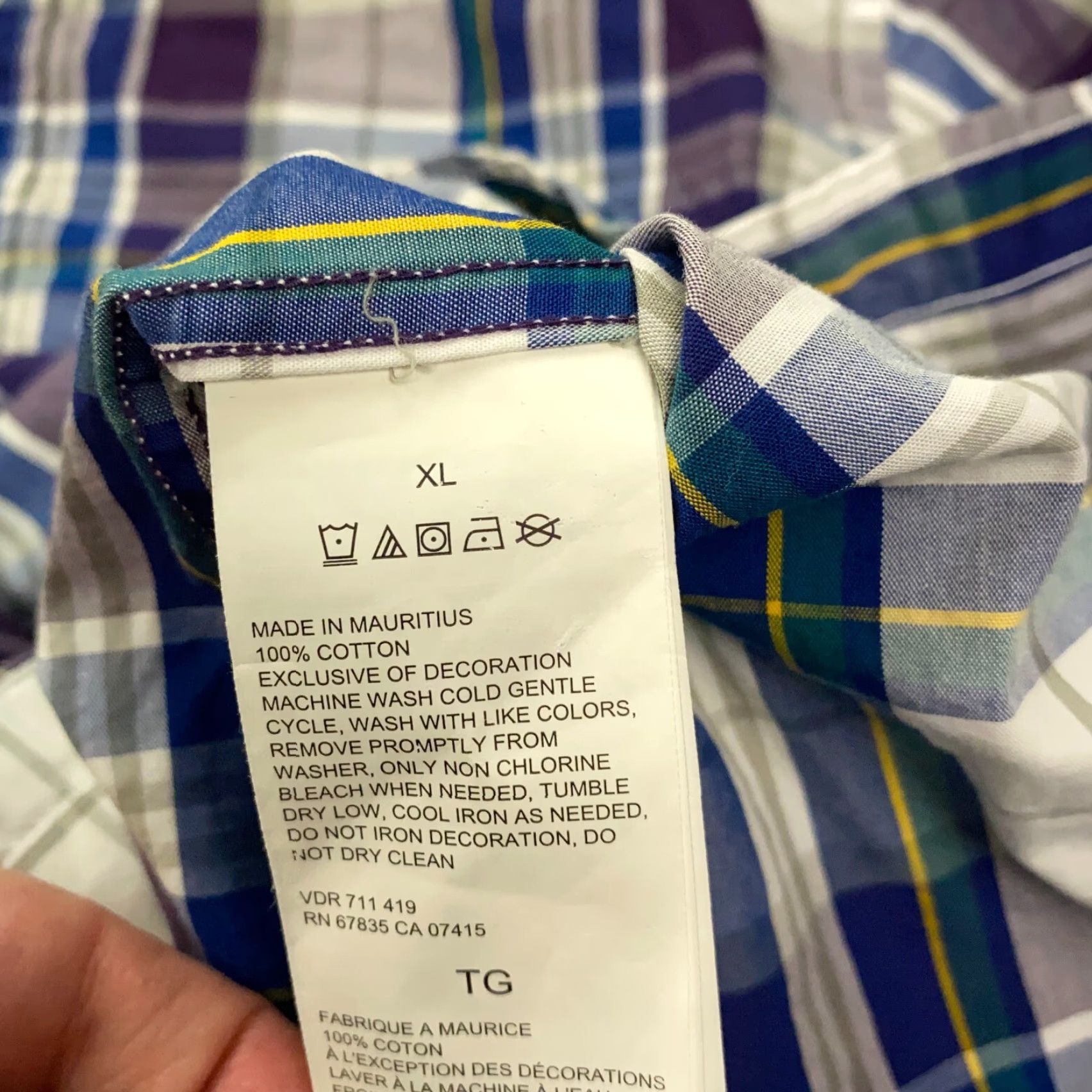 Nautica VTG Nautica Mens Shirt XL Plaid Long Sleeve Button-Down with Collar, Classic Fit, Cotton, Green, Vintage Clothing, 90s? (No extra words) Size US XL / EU 56 / 4 - 4 Thumbnail