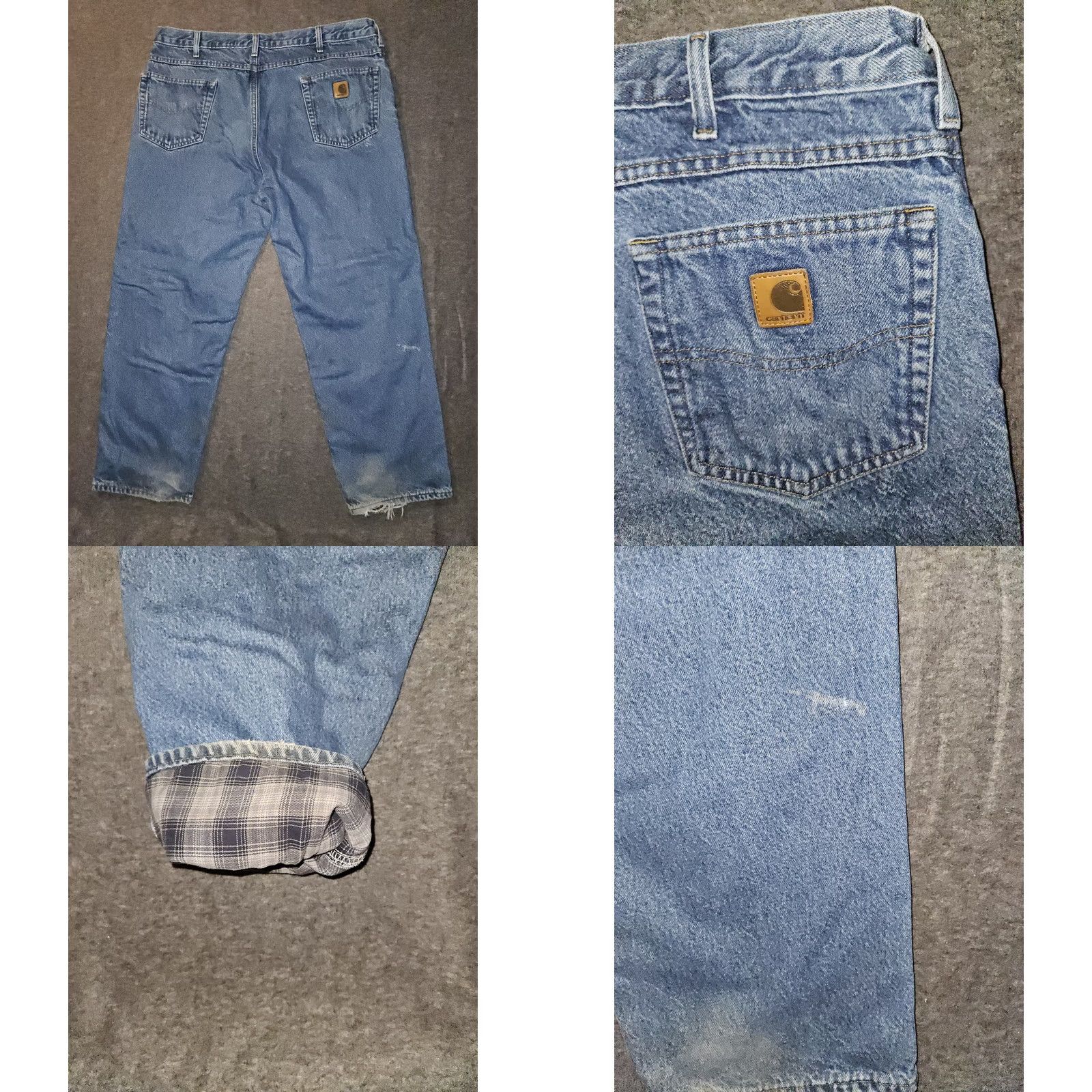 Carhartt VINTAGE Carhartt Jeans 5-Pocket Relaxed Fit Denim Blue Lined Insulated USA 40 Mens Jeans Size US 40 / EU 56 - 8 Thumbnail