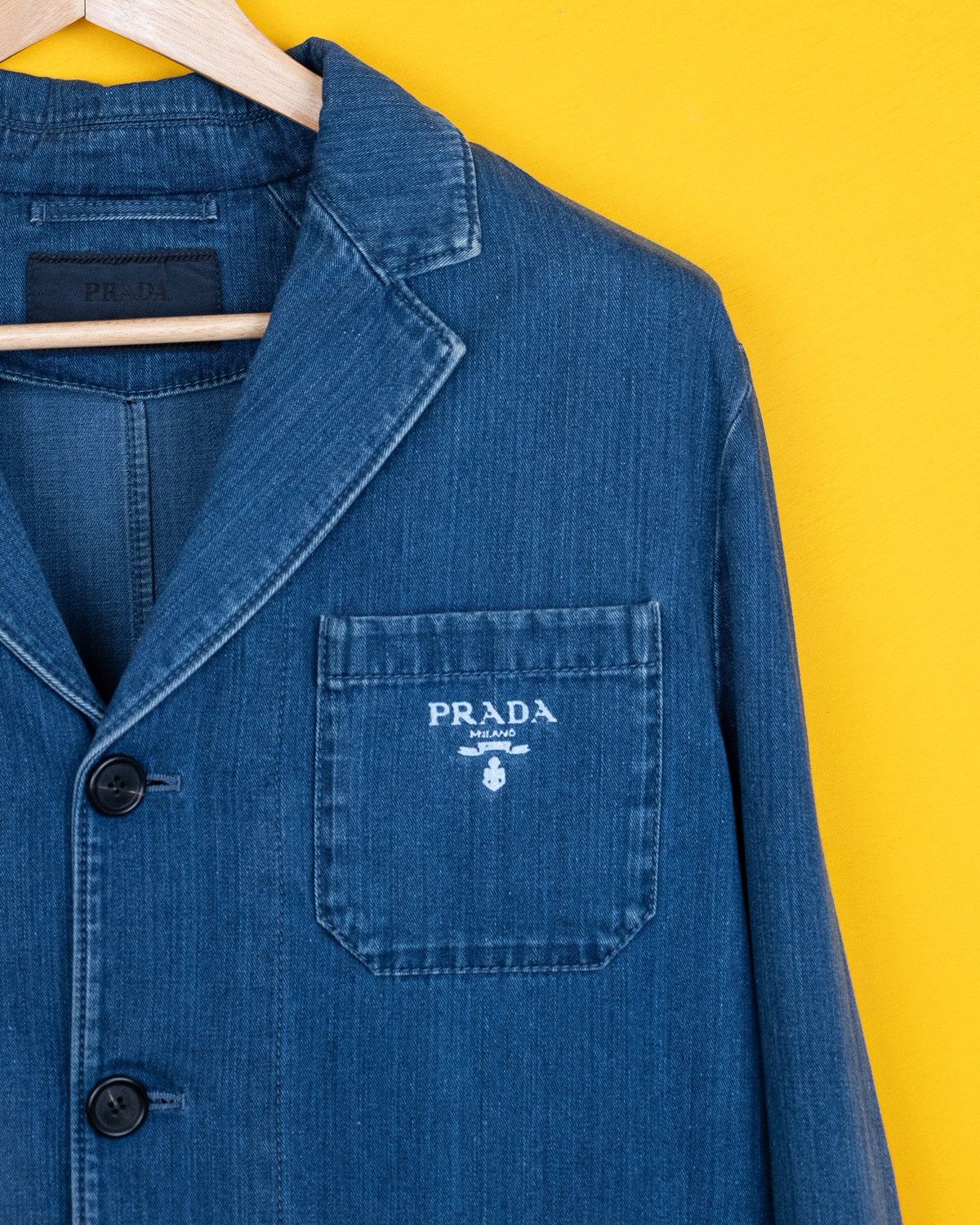 Prada Prada Denim Blazer Jacket Size 48R - 3 Thumbnail