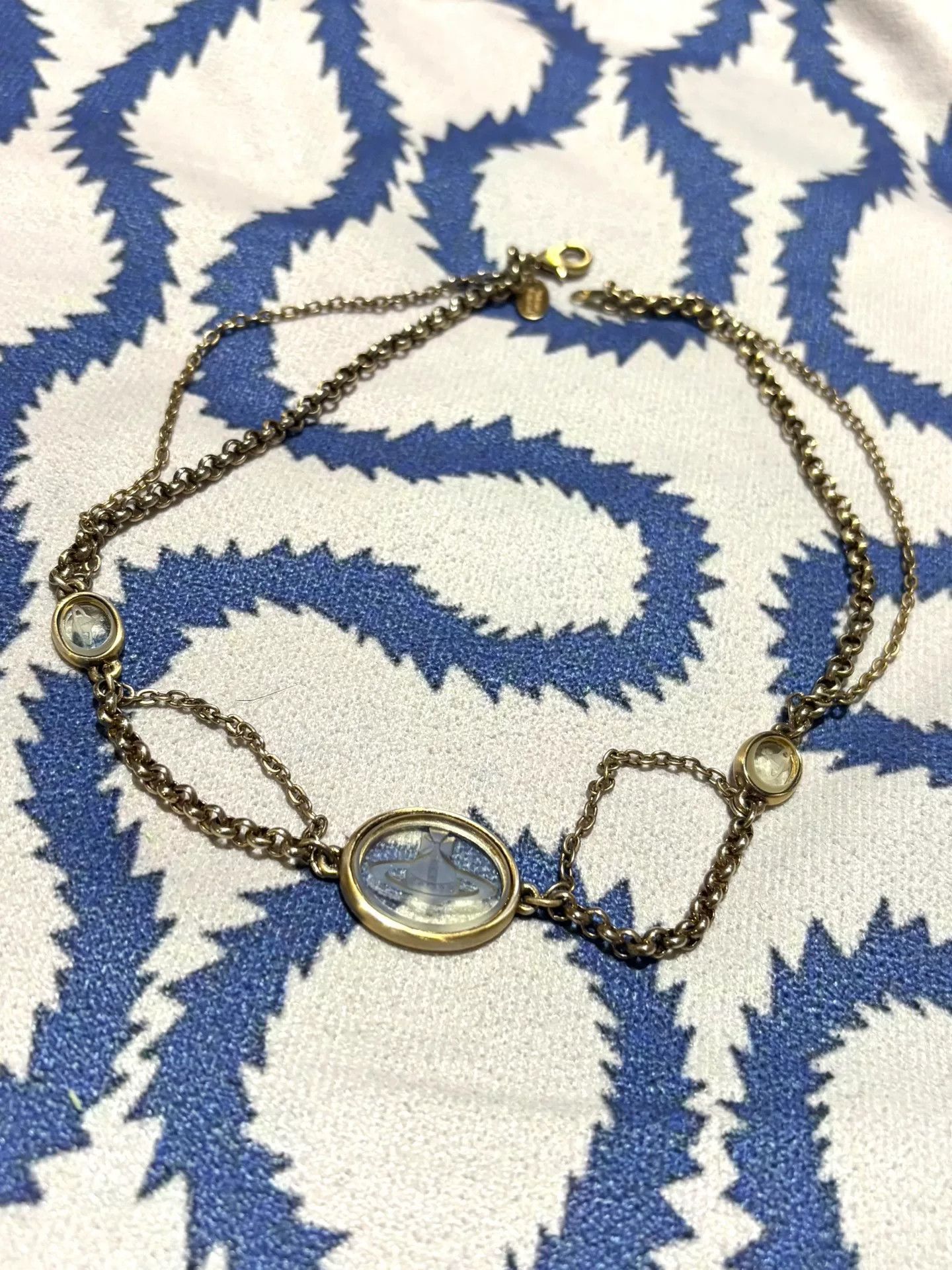 Vivienne Westwood vivienne westwood gold chain necklace with stones Size ONE SIZE - 1 Thumbnail