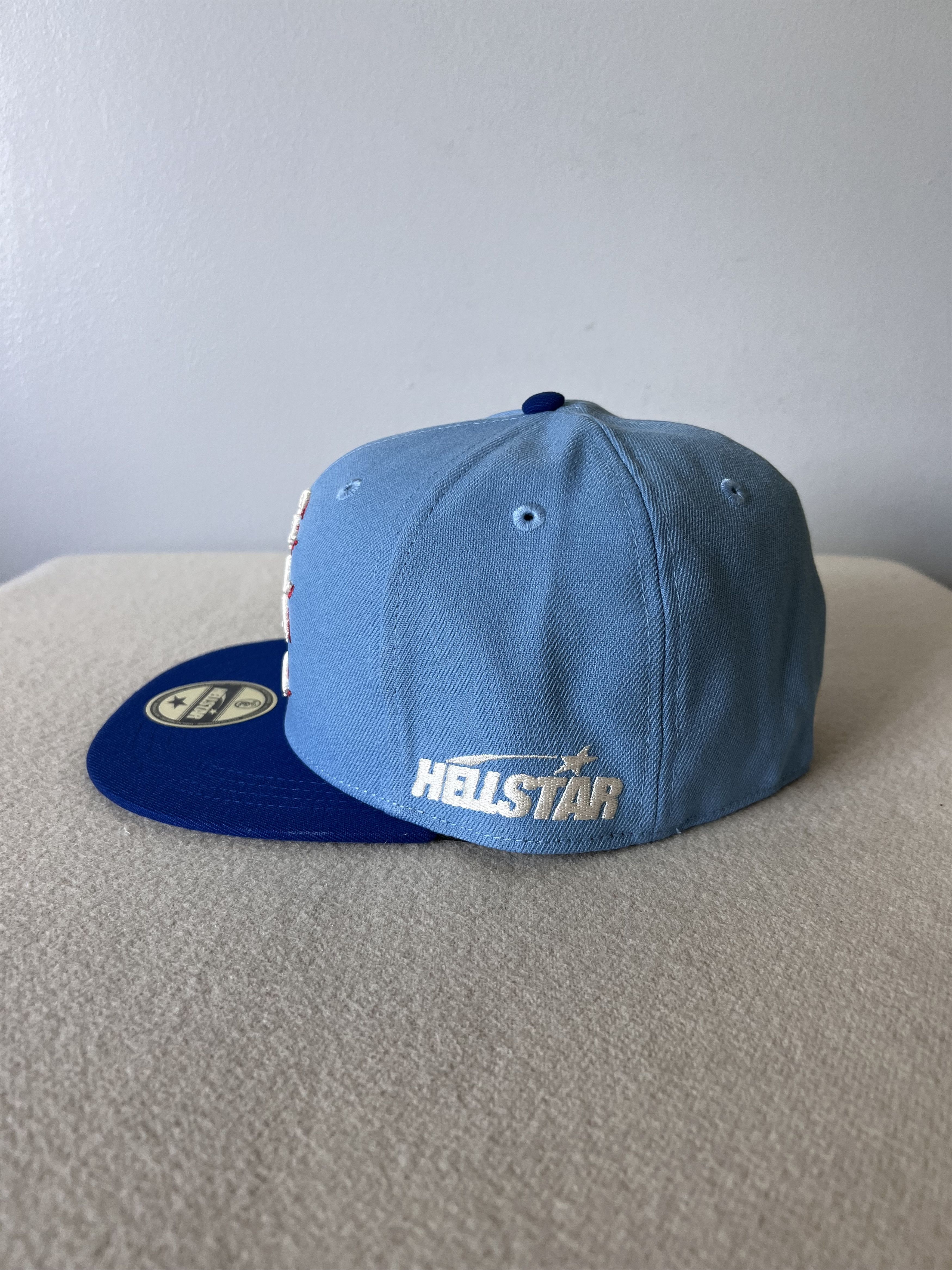 HELLSTAR 7 3/8 Hellstar OG Logo Fitted Hat in Blue Size ONE SIZE - 2 Thumbnail