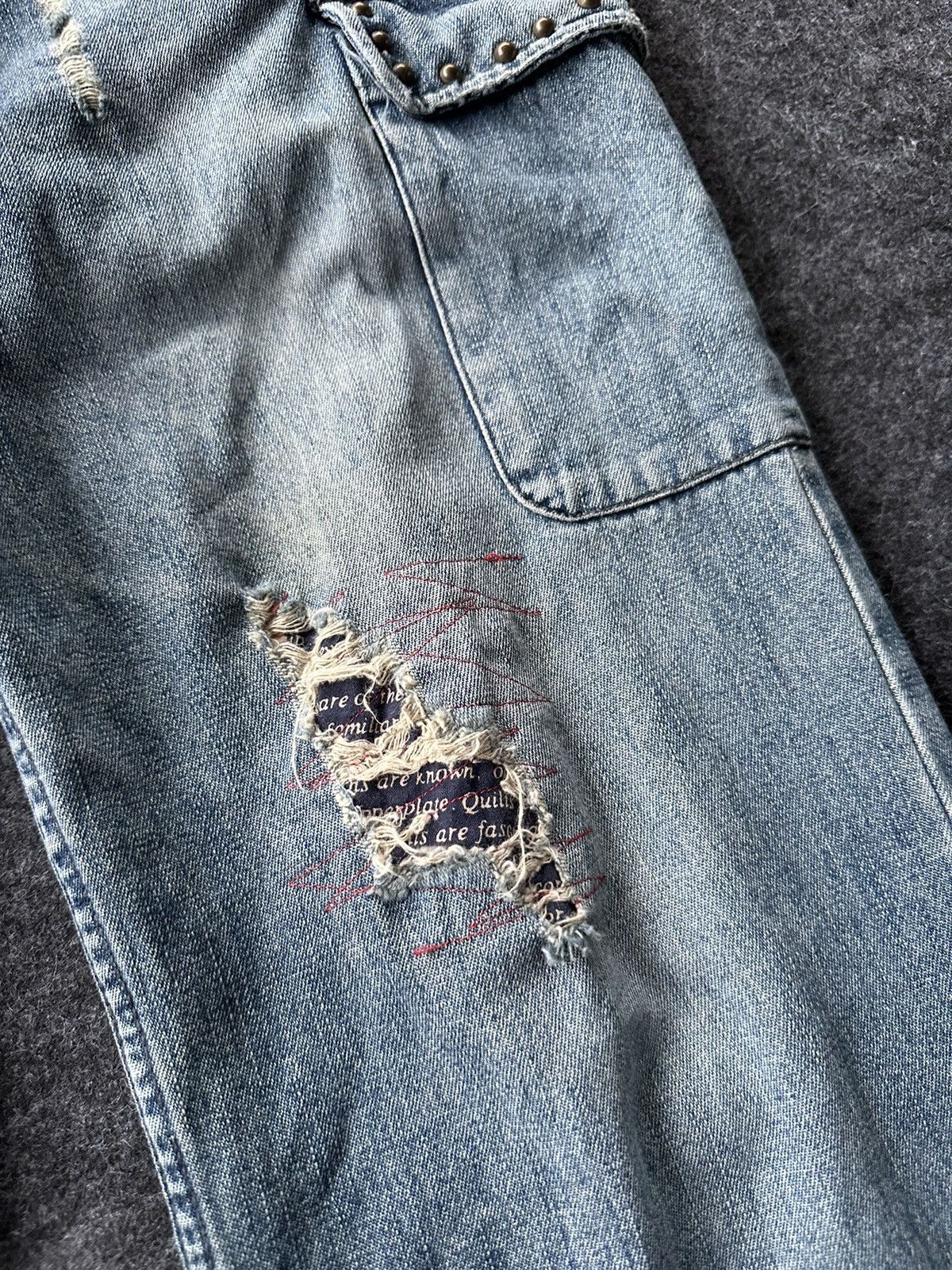 Beauty Beast × If Six Was Nine × In The Attic Vintage In The Attic Double Waist Distressed Denim D448 Size US 30 / EU 46 - 5 Thumbnail