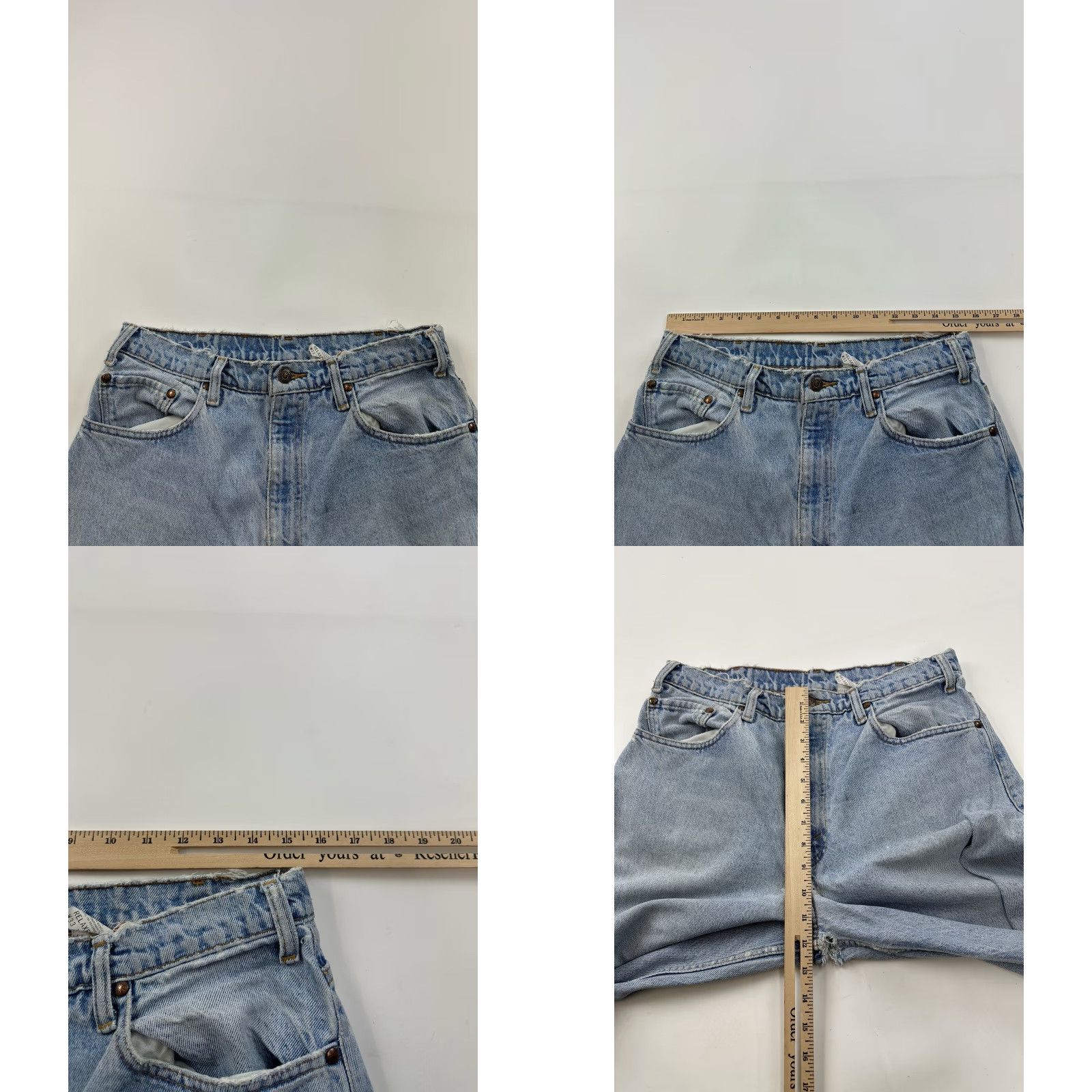 Levi's VINTAGE Levi’s 540 Jeans Mens 31x33 Orange Tab Brown Tab 5-Pocket Denim Regular Straight Blue Leather Belt Loops Zip 33 Inseam IP Cand For Mexico Size US 31 - 8 Thumbnail
