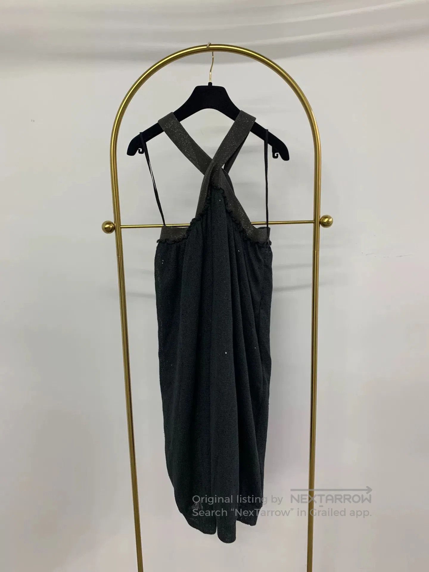 Brunello Cucinelli Brunello Cucinelli Black Halter Dress. Size US M / EU 48-50 / 2 - 3 Thumbnail