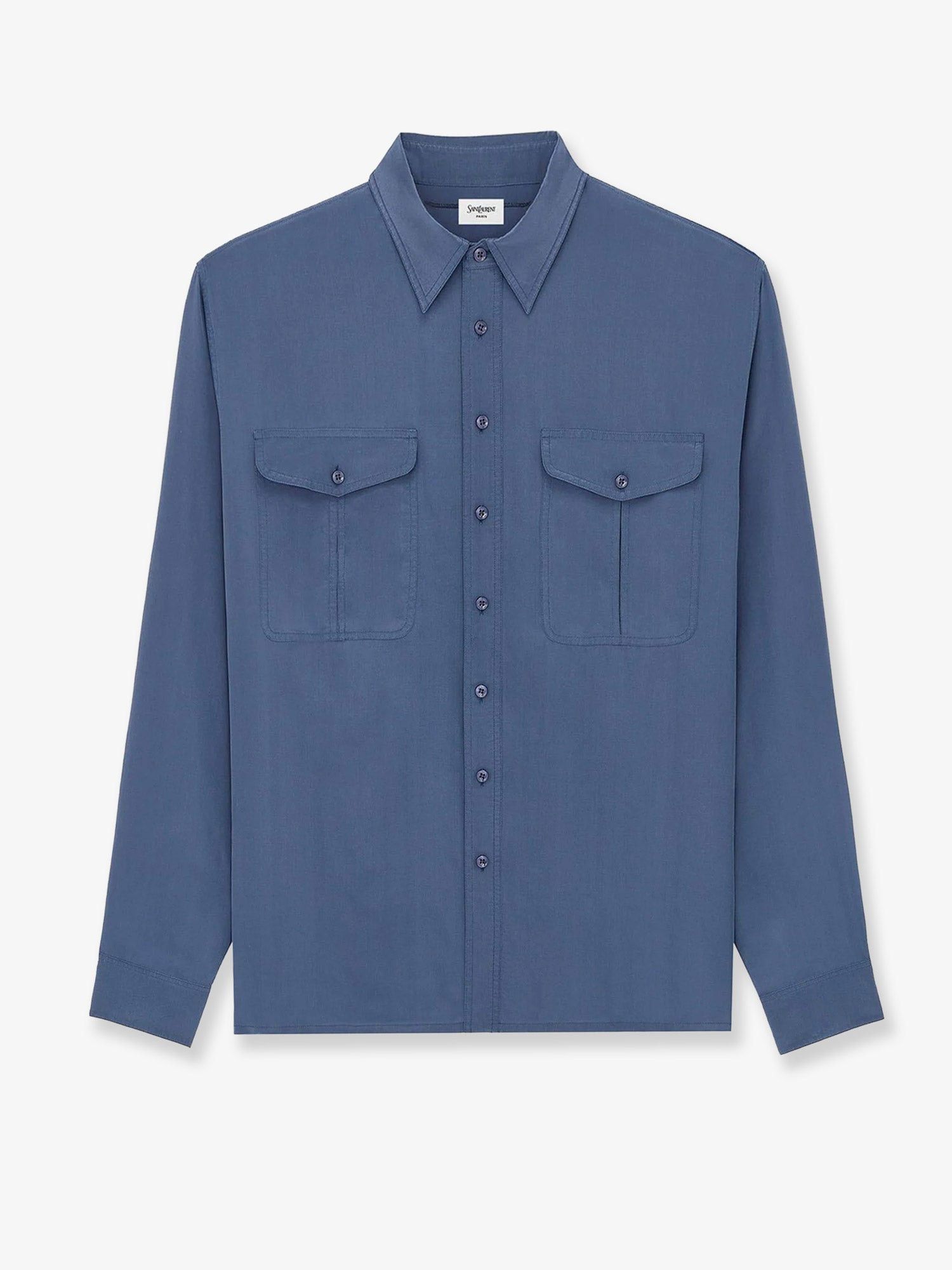 Saint Laurent Paris Certified Viscose And Silk Shirt Size US L / EU 52-54 / 3 - 1 Thumbnail