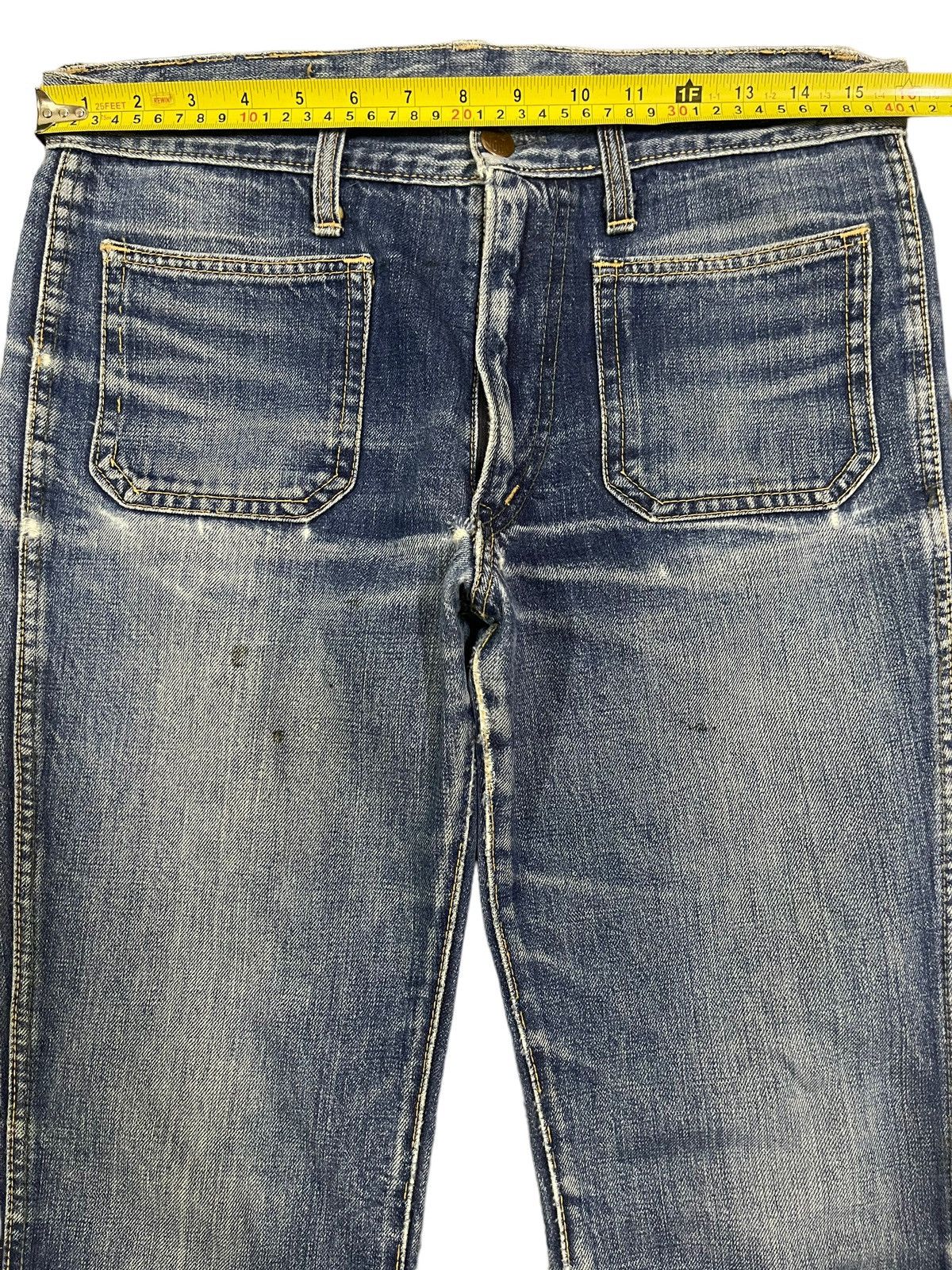 Big John Vintage 90s Big John Faded Wash Wide Leg Bell Bottom Flared Size US 32 / EU 48 - 10 Thumbnail