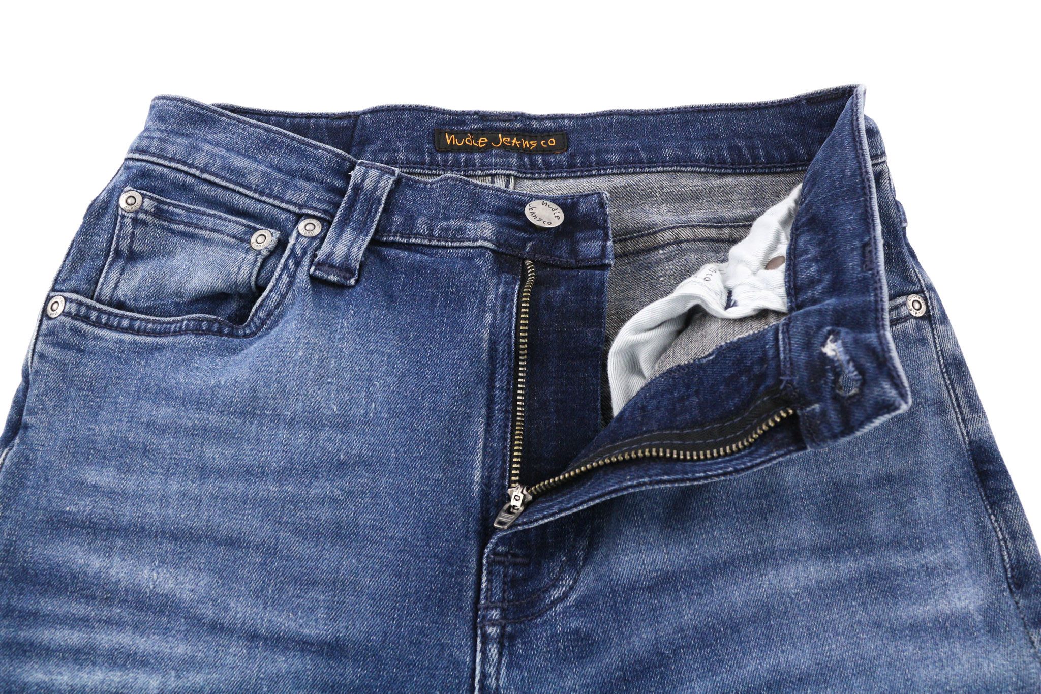 Nudie Jeans HIGH KAI W28/L30 Slim Blue Cotton Stretch Washed 80618 Size US 28 / EU 44 - 4 Thumbnail