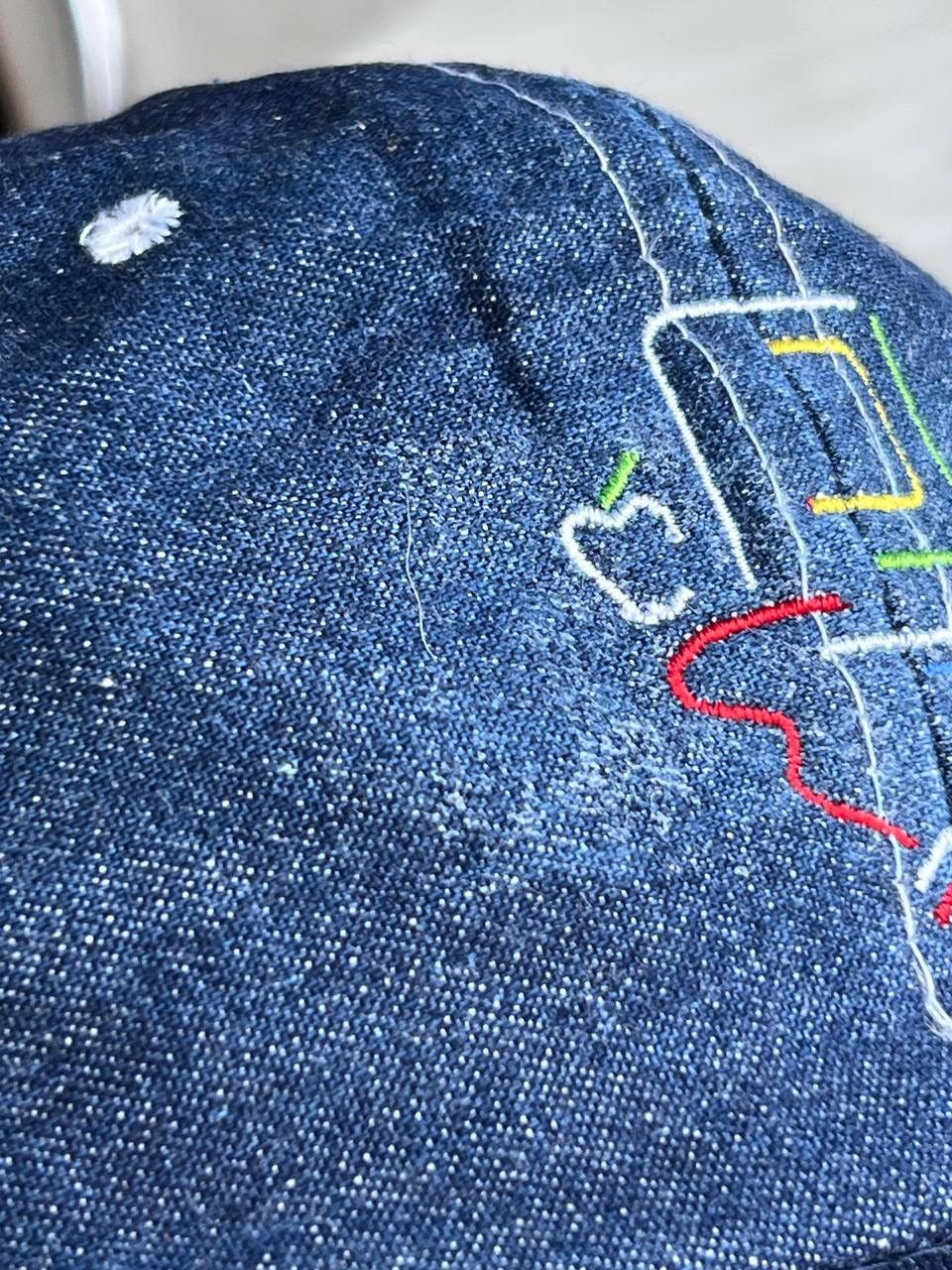 Apple 90s Vintage Apple Computers Picasso Macintosh Logo Cap Denim Size ONE SIZE - 6 Thumbnail