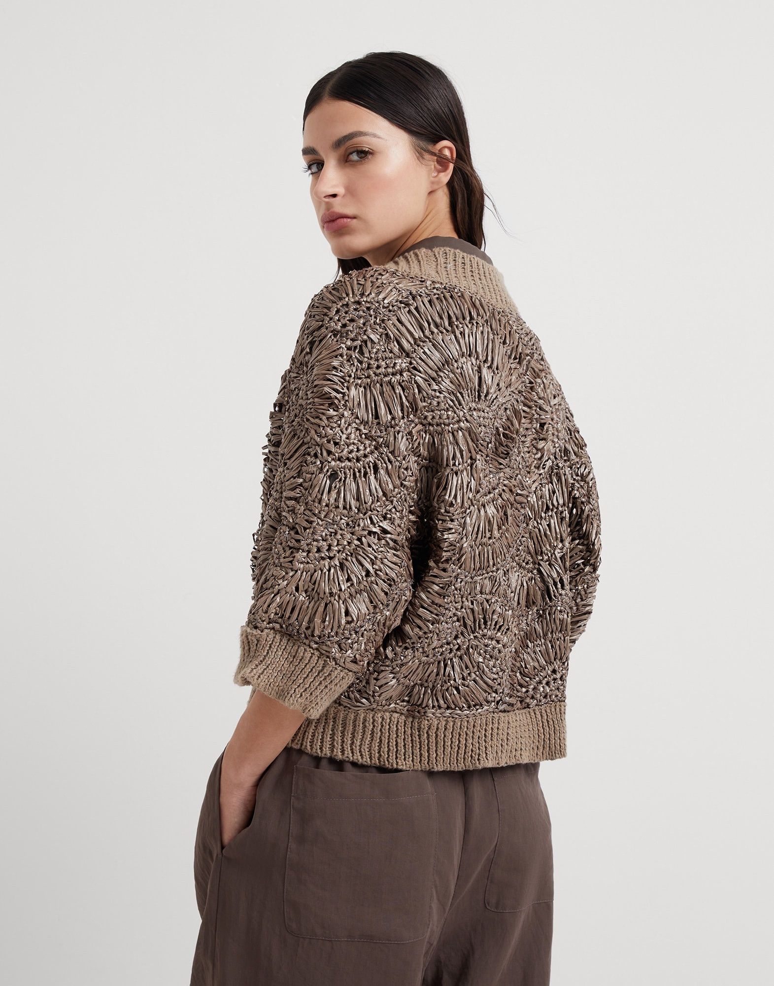 Brunello Cucinelli o1w1db10825 Cardigan in Grey Size XL / US 12-14 / IT 48-50 - 2 Thumbnail