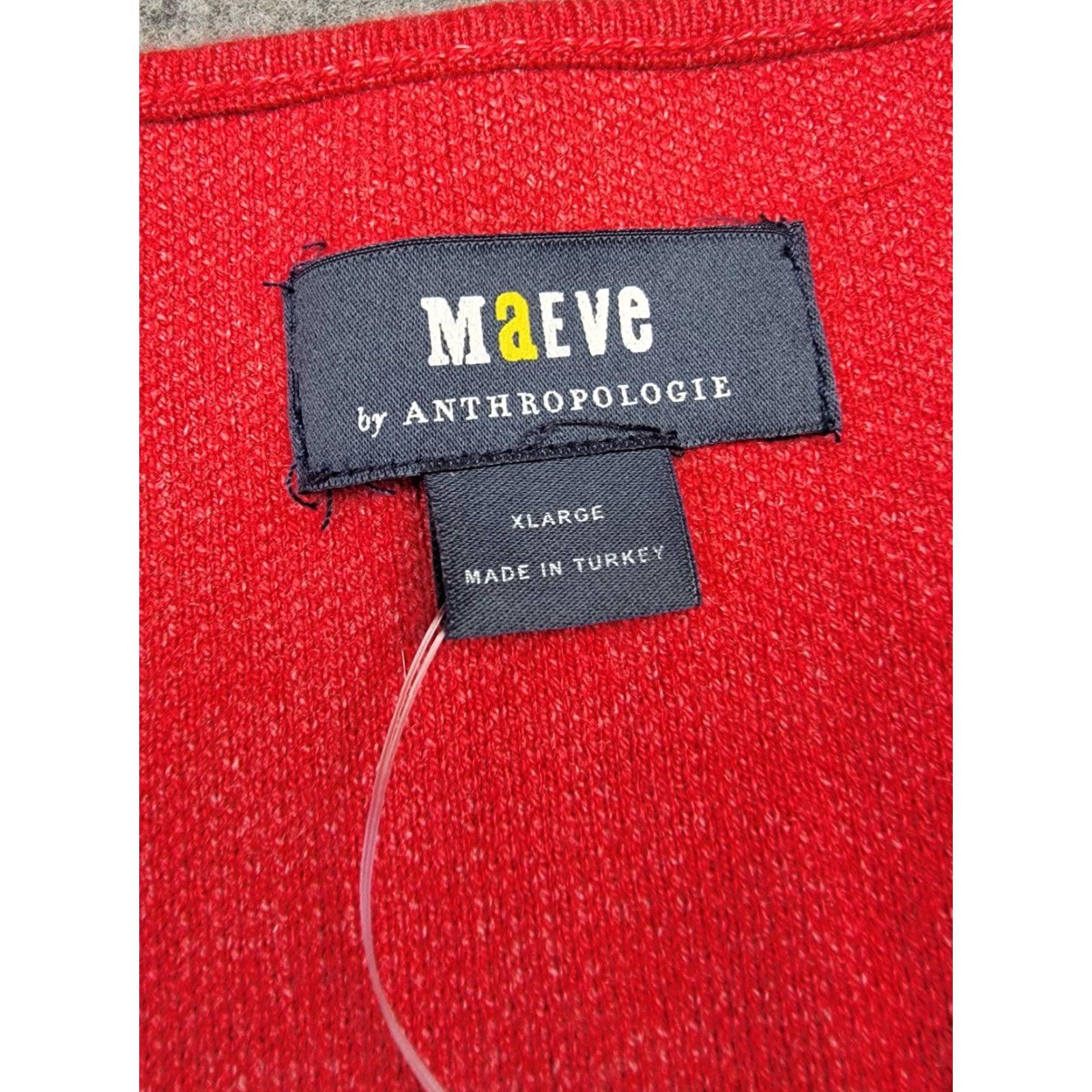 Vintage Maeve Vest Womens XL Red Knit Button Close NWT Adjustable? No Size XL / US 12-14 / IT 48-50 - 2 Thumbnail