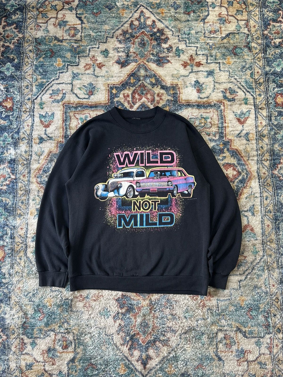Vintage Vintage Wild Not Mild Classic Cars Crewneck Large Size US L / EU 52-54 / 3 - 1 Thumbnail