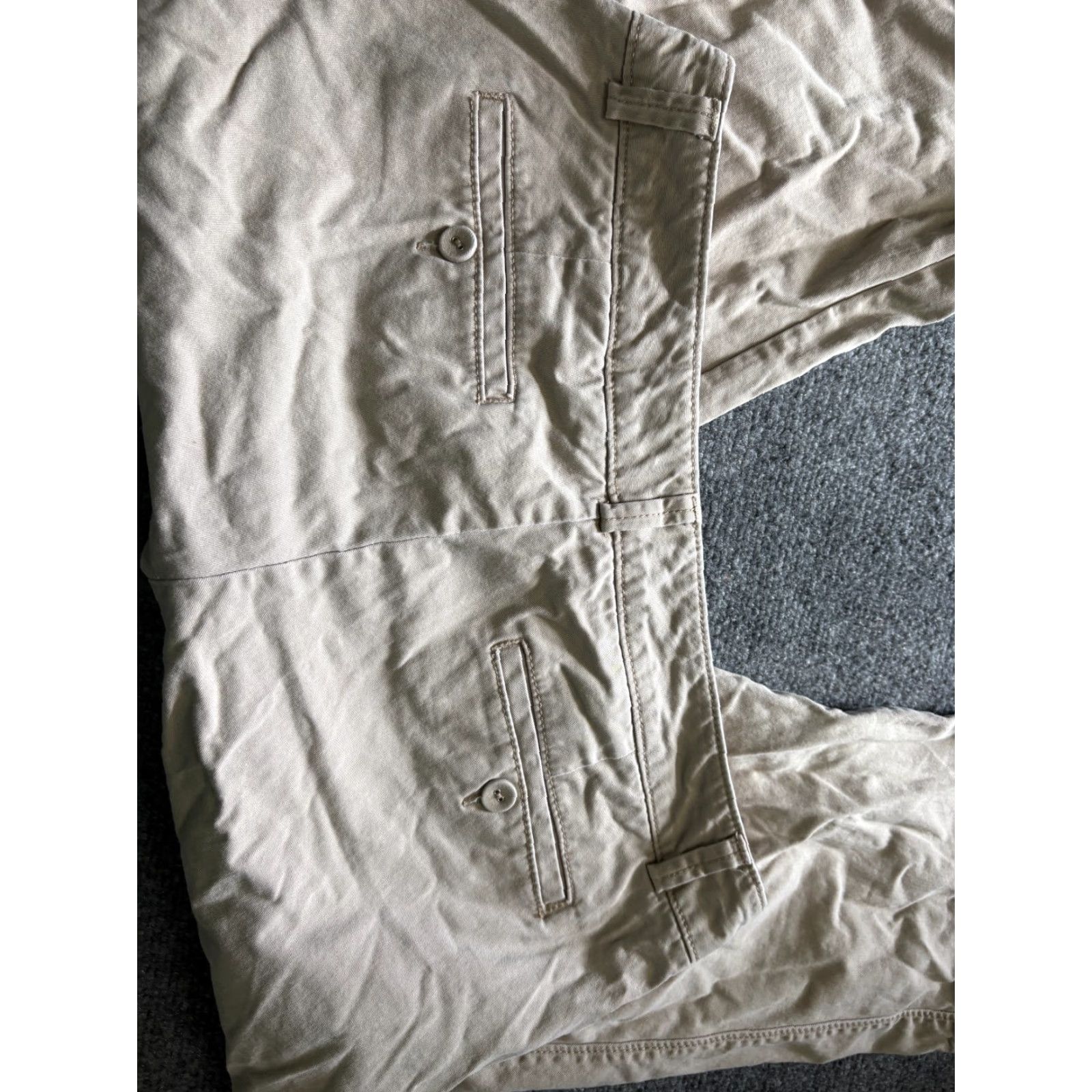 Dockers VINTAGE-LESS Dockers Capris Pants Womens 34" Waist Beige Casual Travel 5-Pocket Straight Leg Regular Size 34 Beige Womens Dockers Capris Pants Size 34" / US 12 / IT 48 - 5 Thumbnail