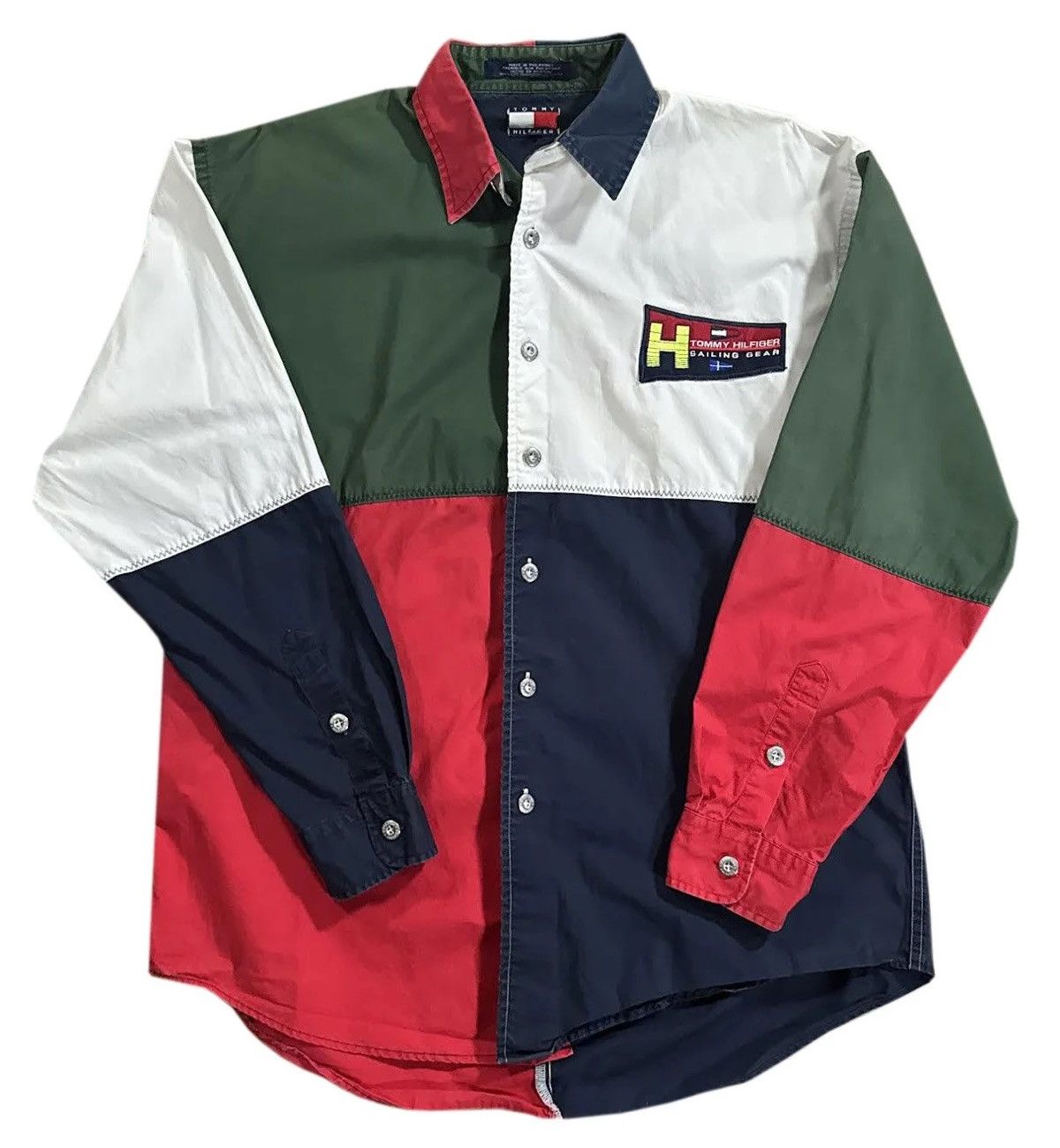 Tommy Hilfiger Vintage Tommy Hilfiger Sailing Gear Button Down Shirt Medium Size US M / EU 48-50 / 2 - 1 Thumbnail