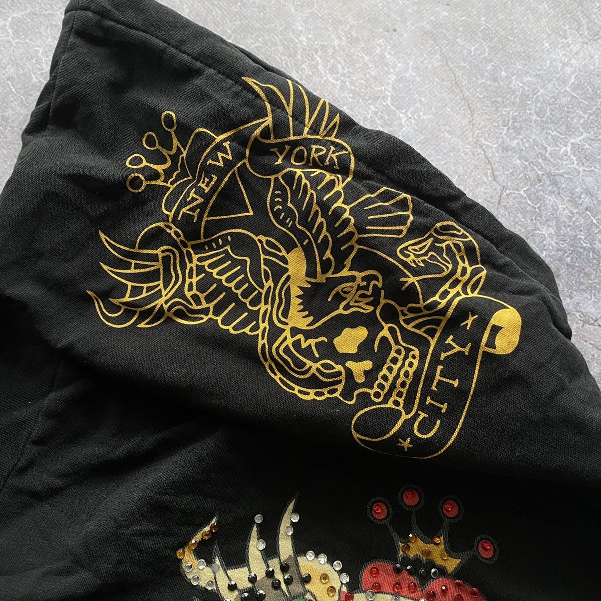 Christian Audigier × Ed Hardy Vintage Ed Hardy Zip Hoodie Christian Audigier 90s Size S / US 4 / IT 40 - 4 Thumbnail