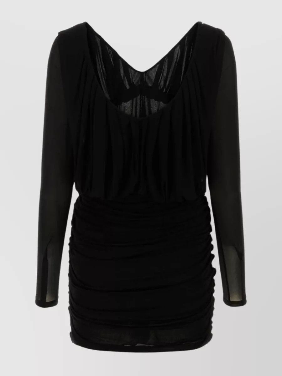 Saint Laurent Paris o1y0126 Mini Dress in Black Size M / US 6-8 / IT 42-44 - 2 Thumbnail