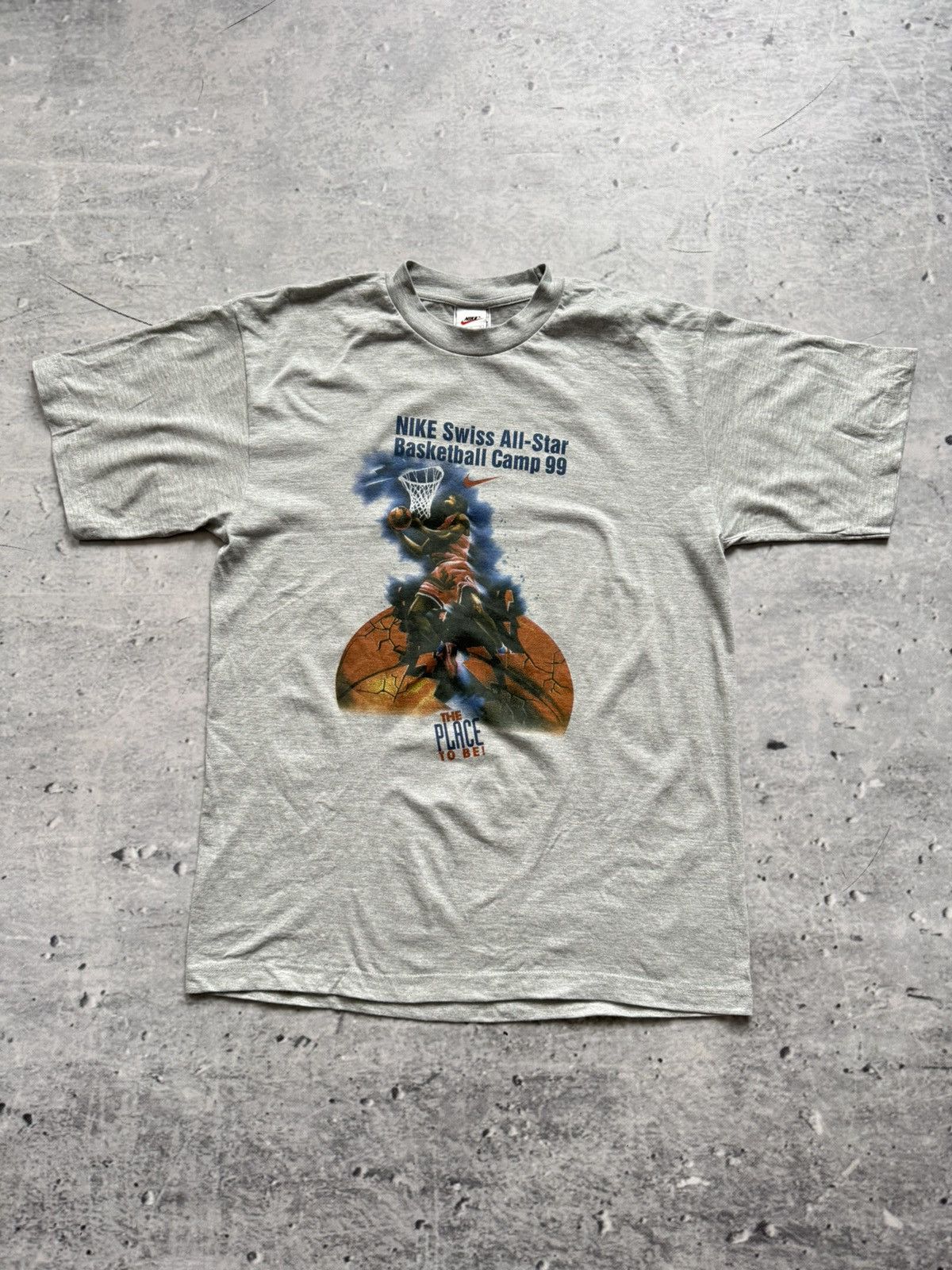 Nike × Vintage Vintage 90s tee Nike SWISS ALL-STAR BASKETBALL Camp rare Size US M / EU 48-50 / 2 - 7 Thumbnail