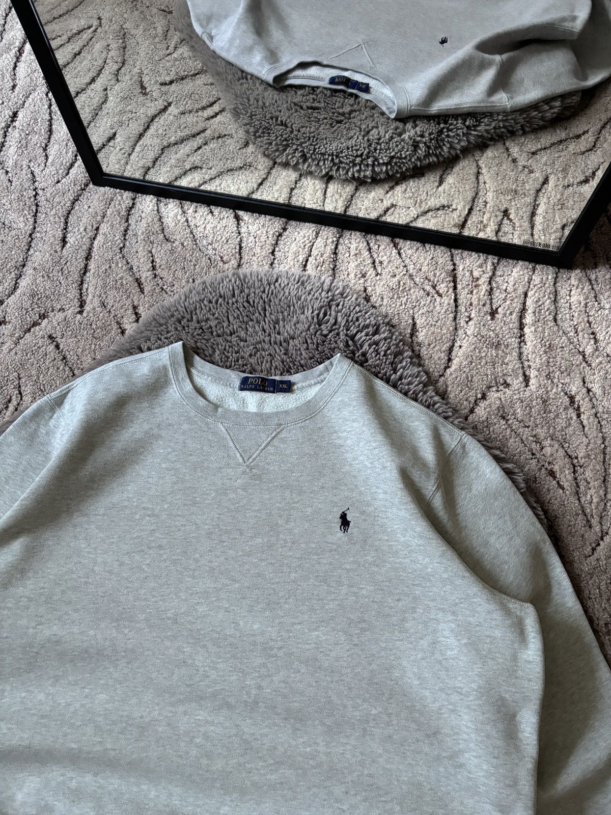 Polo Ralph Lauren × Ralph Lauren × Vintage Polo Ralph Lauren sweatshirt vintage basic black horse Size US XXL / EU 58 / 5 - 3 Thumbnail