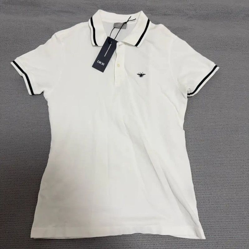 Dior Dior White Cotton Men's Polo T-Shirt 0089 Size US M / EU 48-50 / 2 - 1 Thumbnail