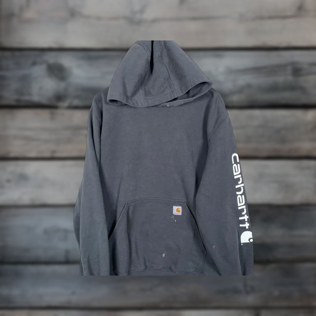 Carhartt VINTAGE Carhartt Distressed Original Fit Hoodie Adult XL Black Sweatshirt Workwear Size US XL / EU 56 / 4 - 1 Thumbnail