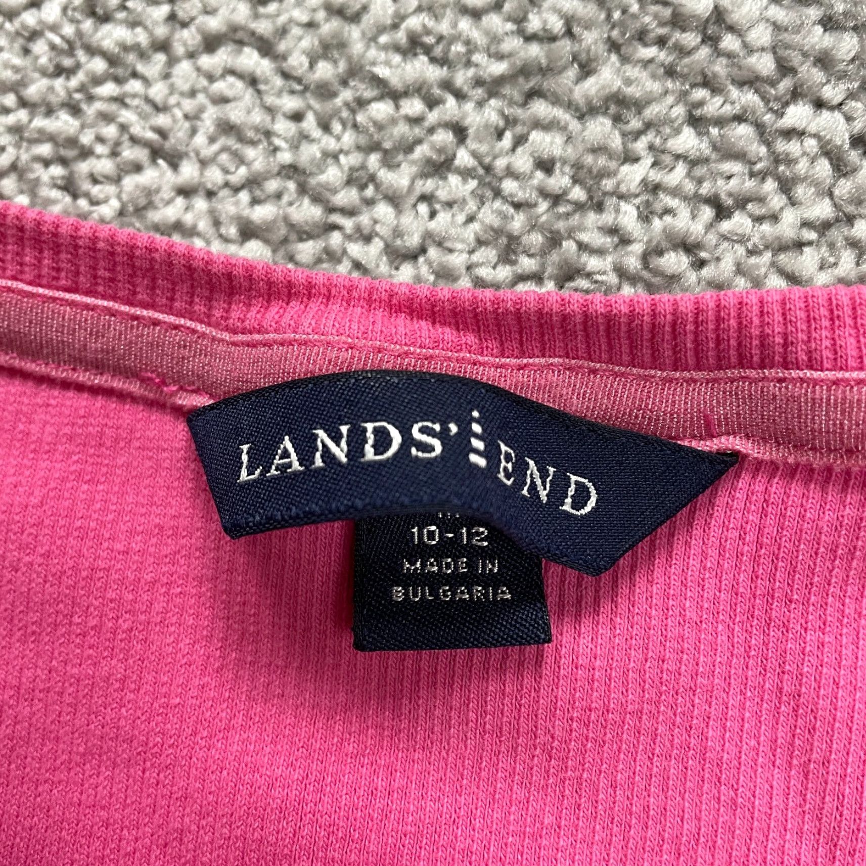 Lands' End Lands' End Women's Medium Pink Ribbed Knit Tank Top Casual Round Neck Sleeveless Size M / US 6-8 / IT 42-44 - 5 Thumbnail
