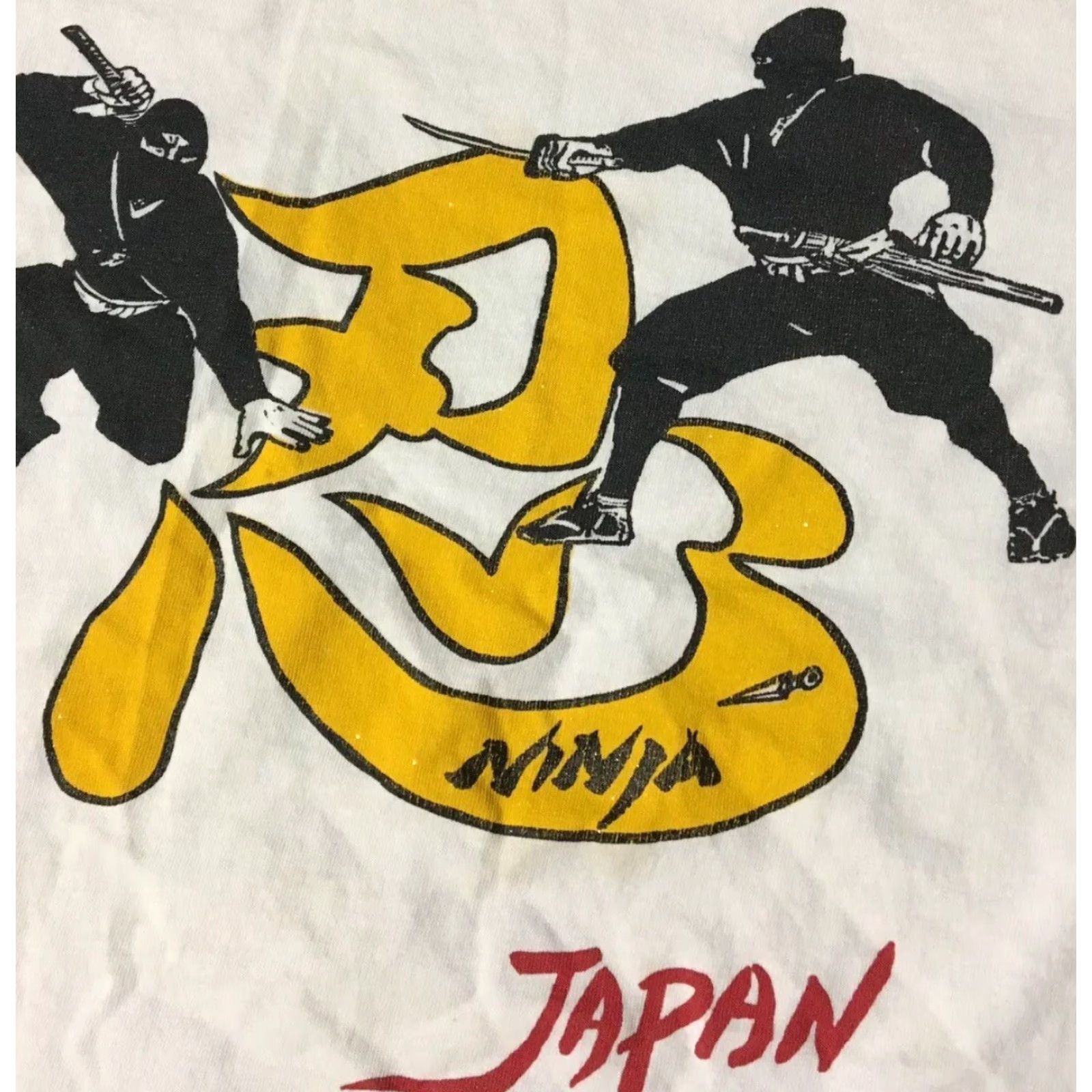 Vintage VINTAGE Ninja Shirt Women S White 90s Japan Faded Distressed Single Stitch Warrior Warrior Shirt 90s Japan Ninja faded distressed S White Women Size S / US 4 / IT 40 - 2 Thumbnail